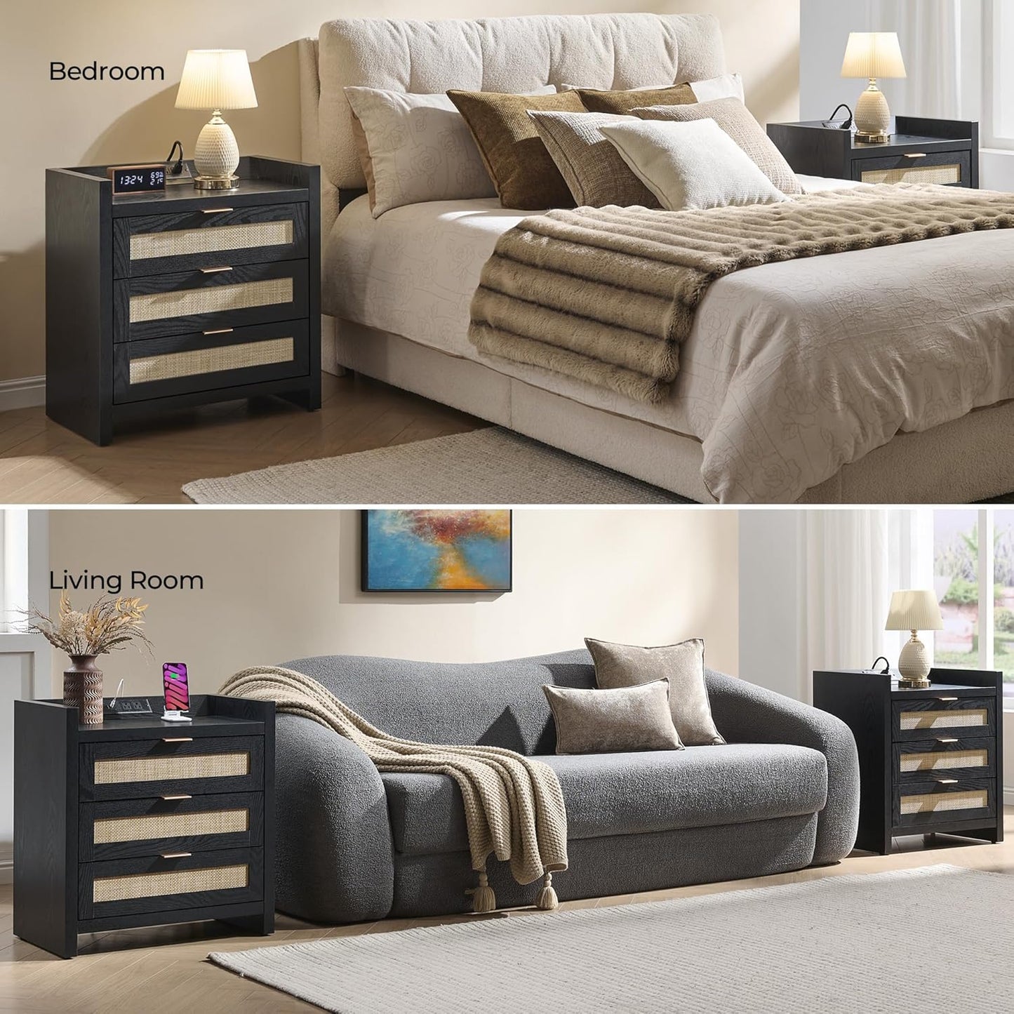 Savanna 3 Drawers Nightstand