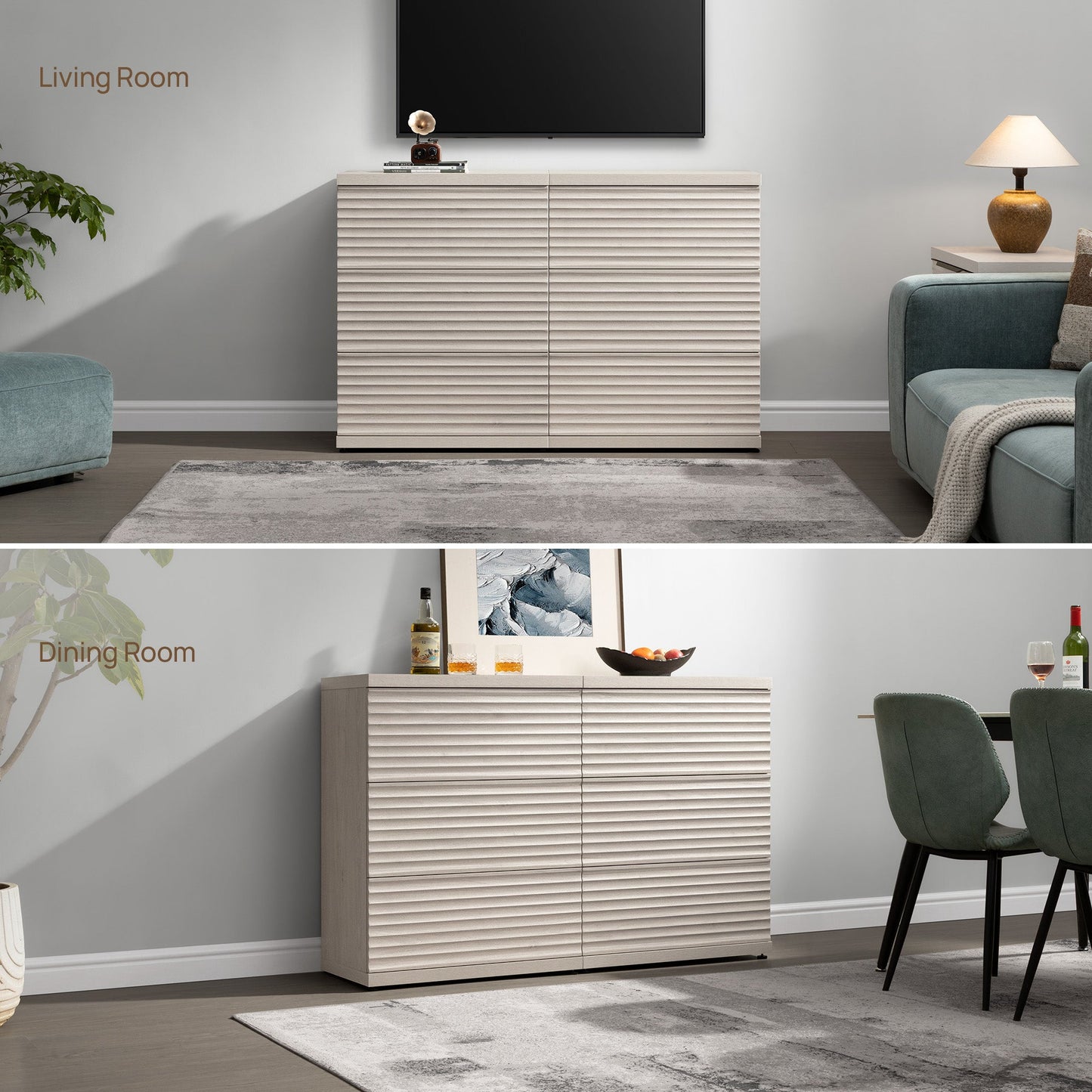 Stria Sideboard with 3 Drawers