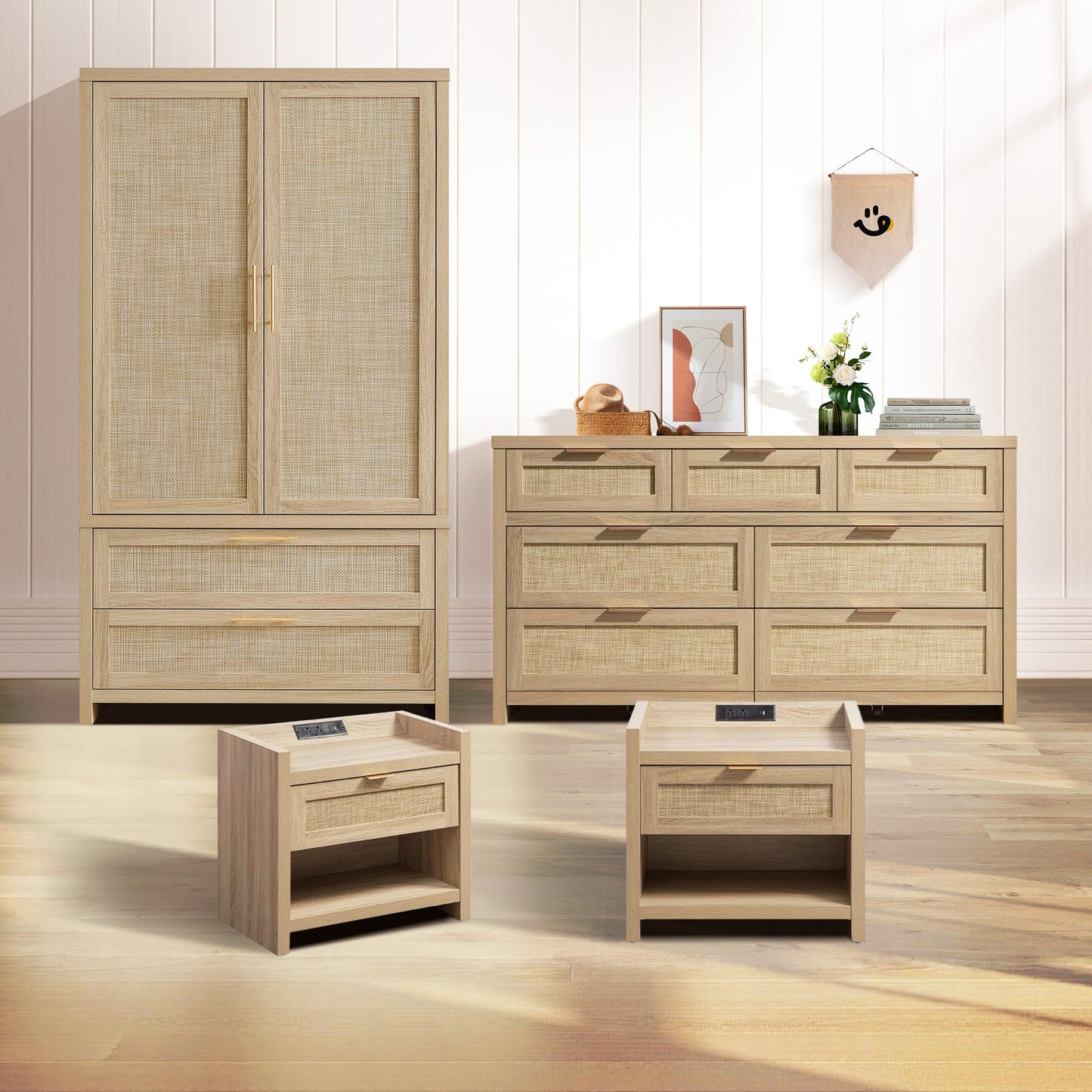 Savanna Wardrobes Closet and Dresser Set
