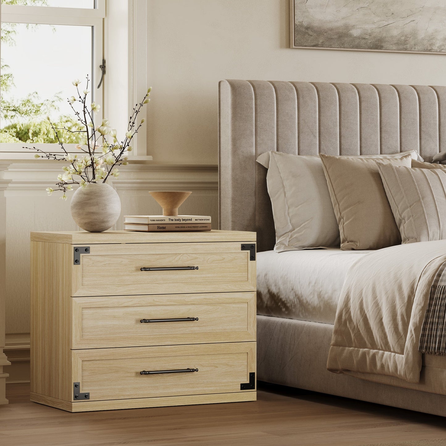 Willow 3-Drawers Nightstands Set