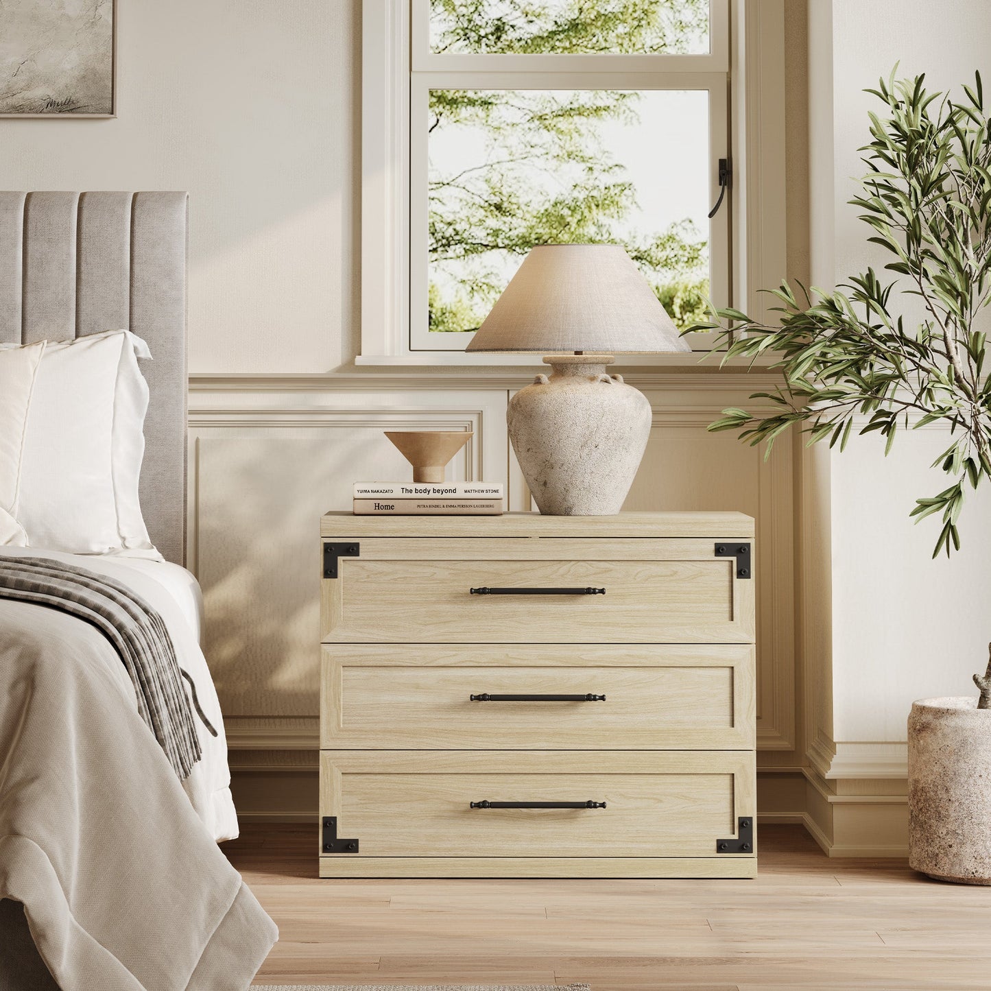 Willow 3-Drawers Nightstands Set