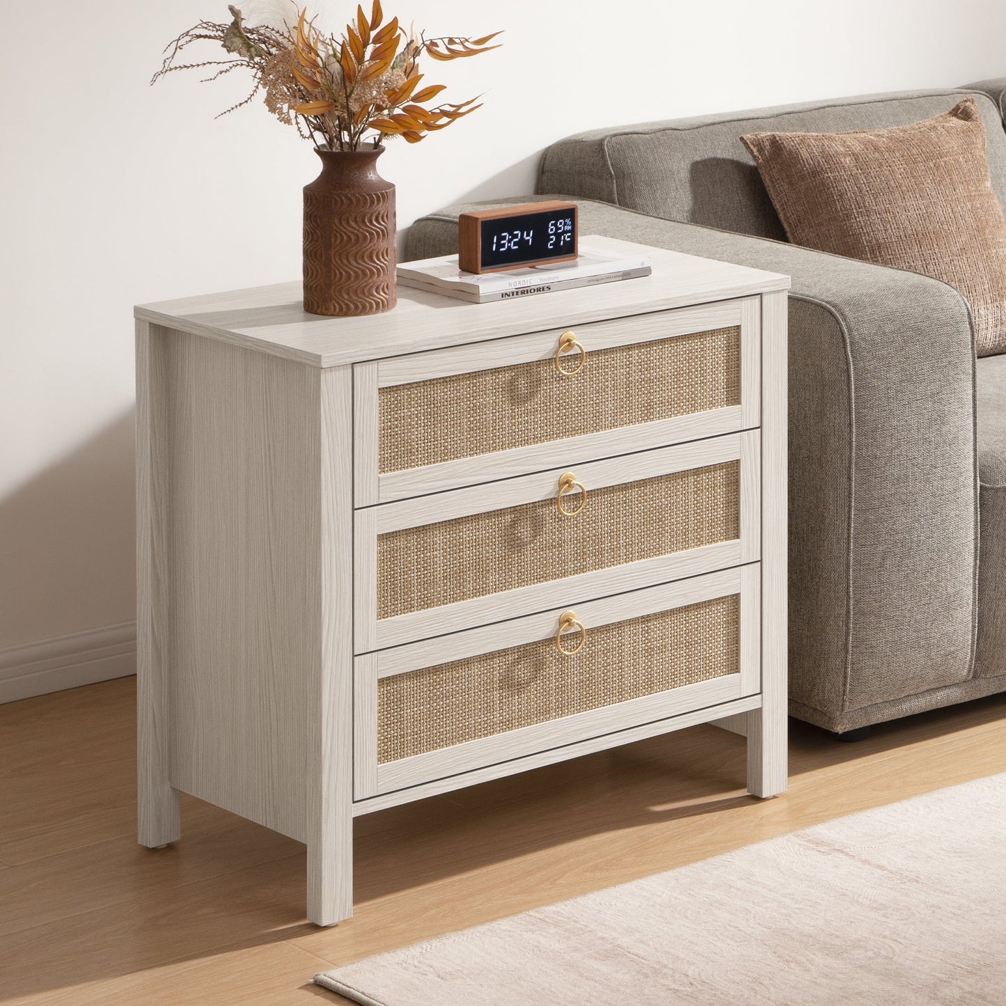 Terra Dresser and 3 Drawers Nightstands Sets