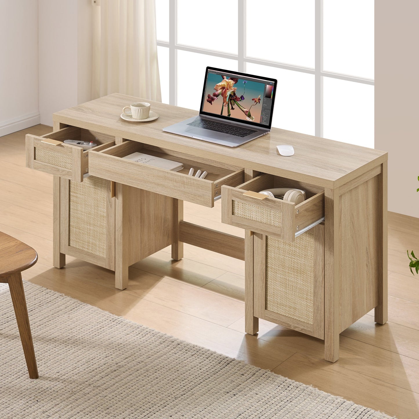 Savanna Wardrobe, Vanity Table, Nightstand with Charger Sets