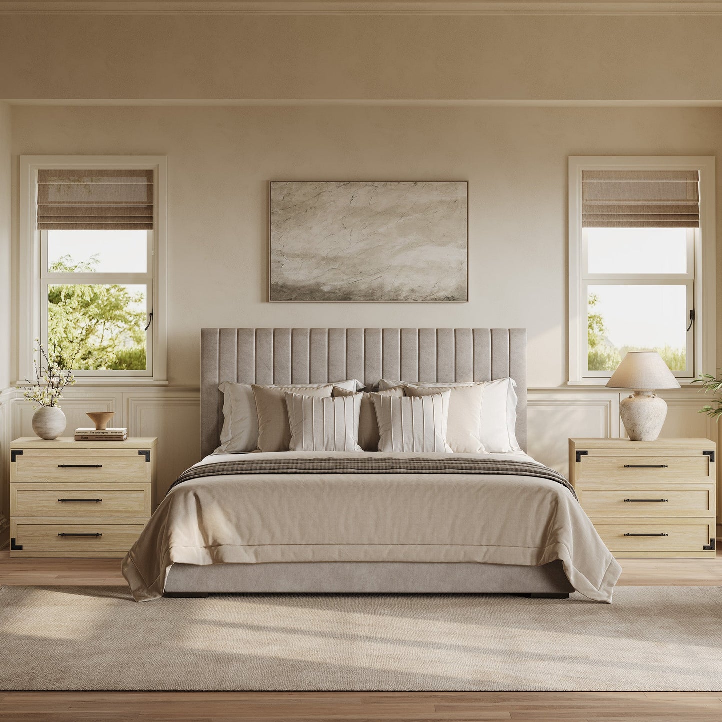 Willow 3-Drawers Nightstands Set