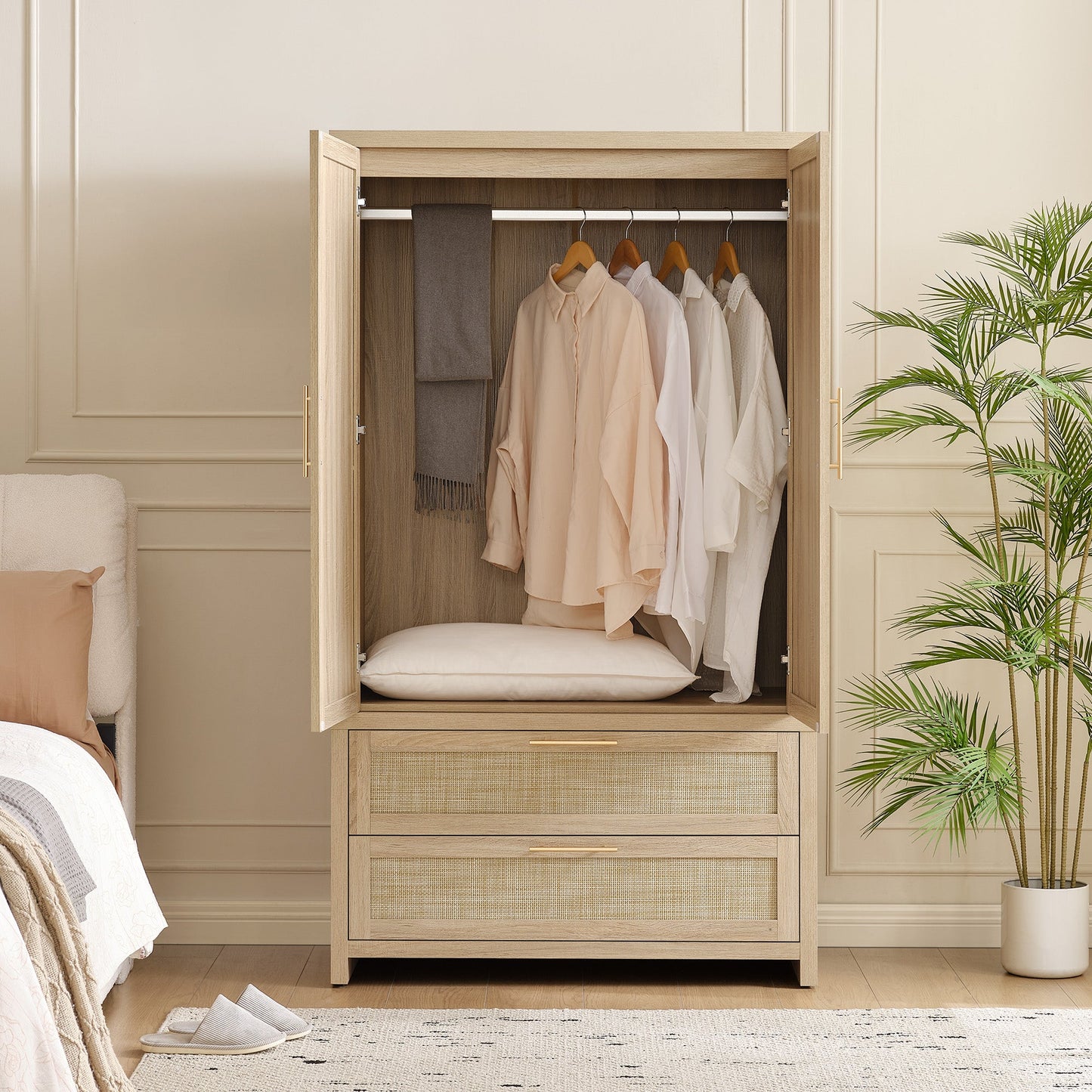 Savanna Wardrobes Closet,Dresser and Nightstand Set
