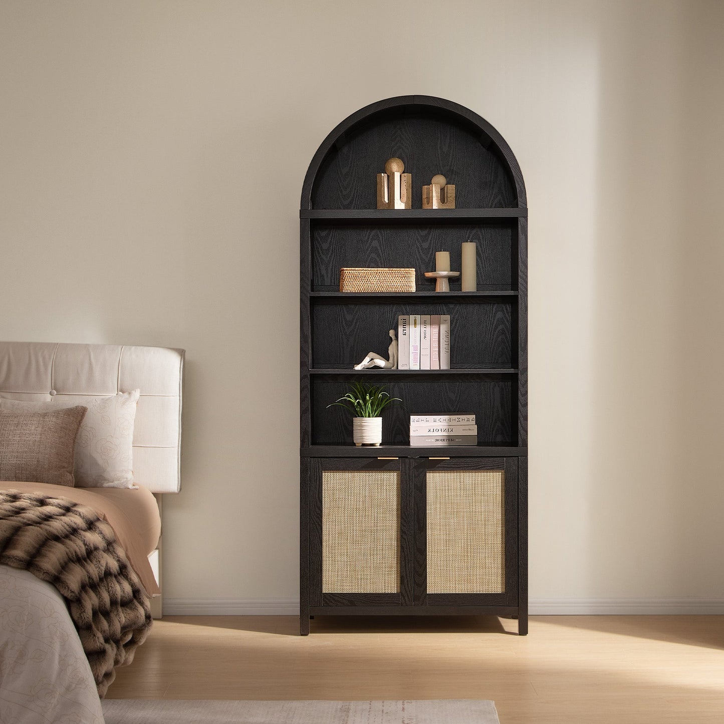 Savanna Arched Bookcase, 84.2Inch Height