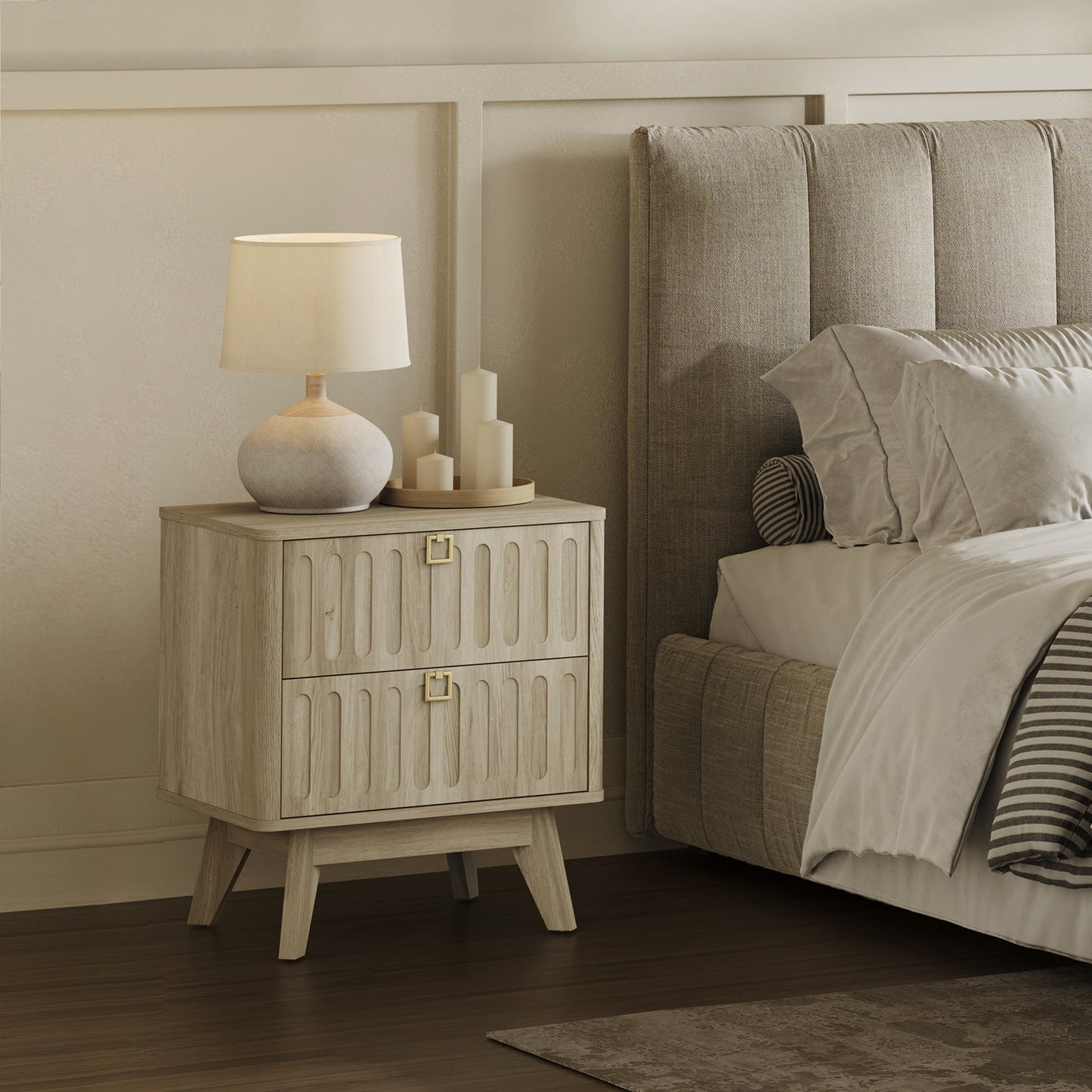 Domus Nightstand with Drawers