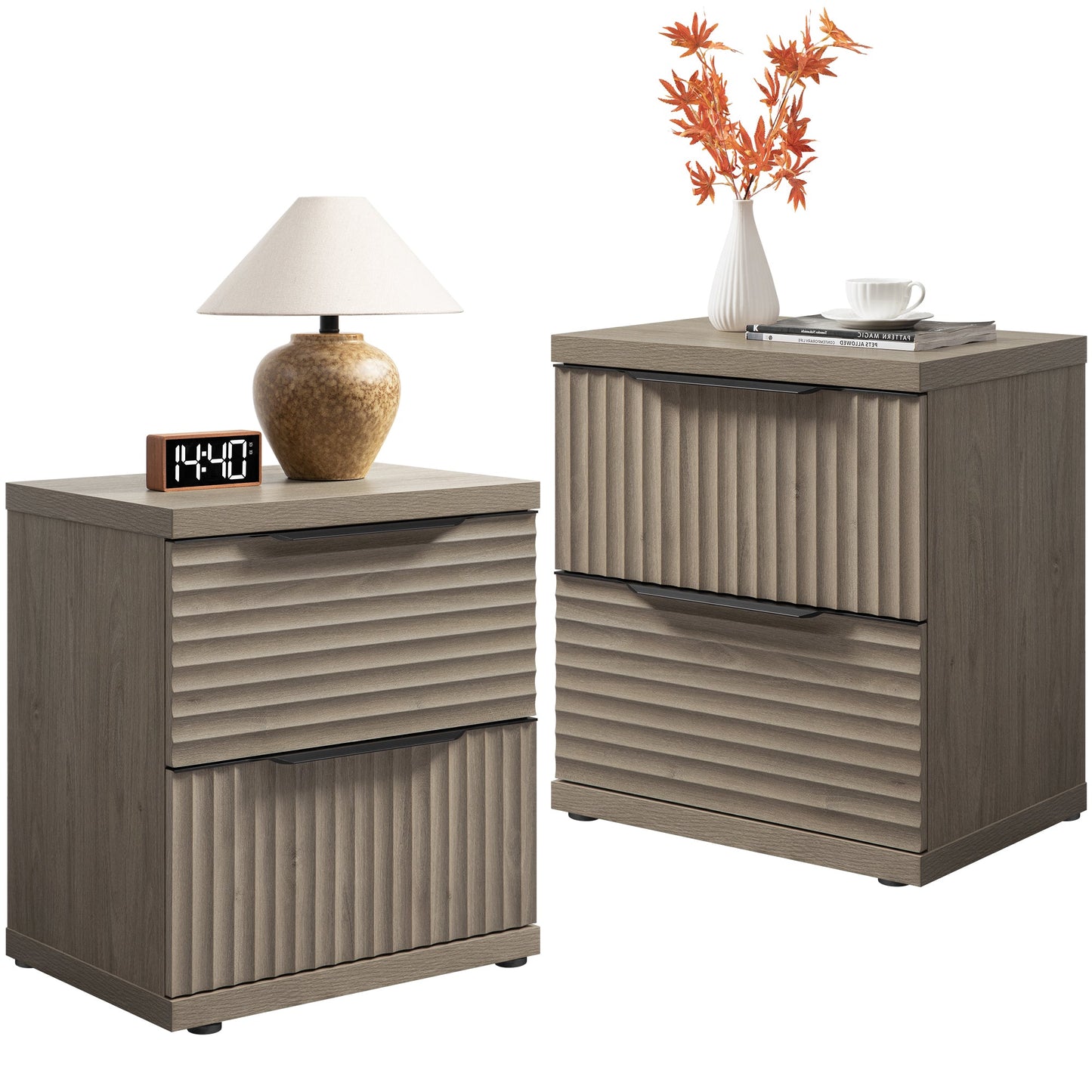 Stria Nightstand with Storage