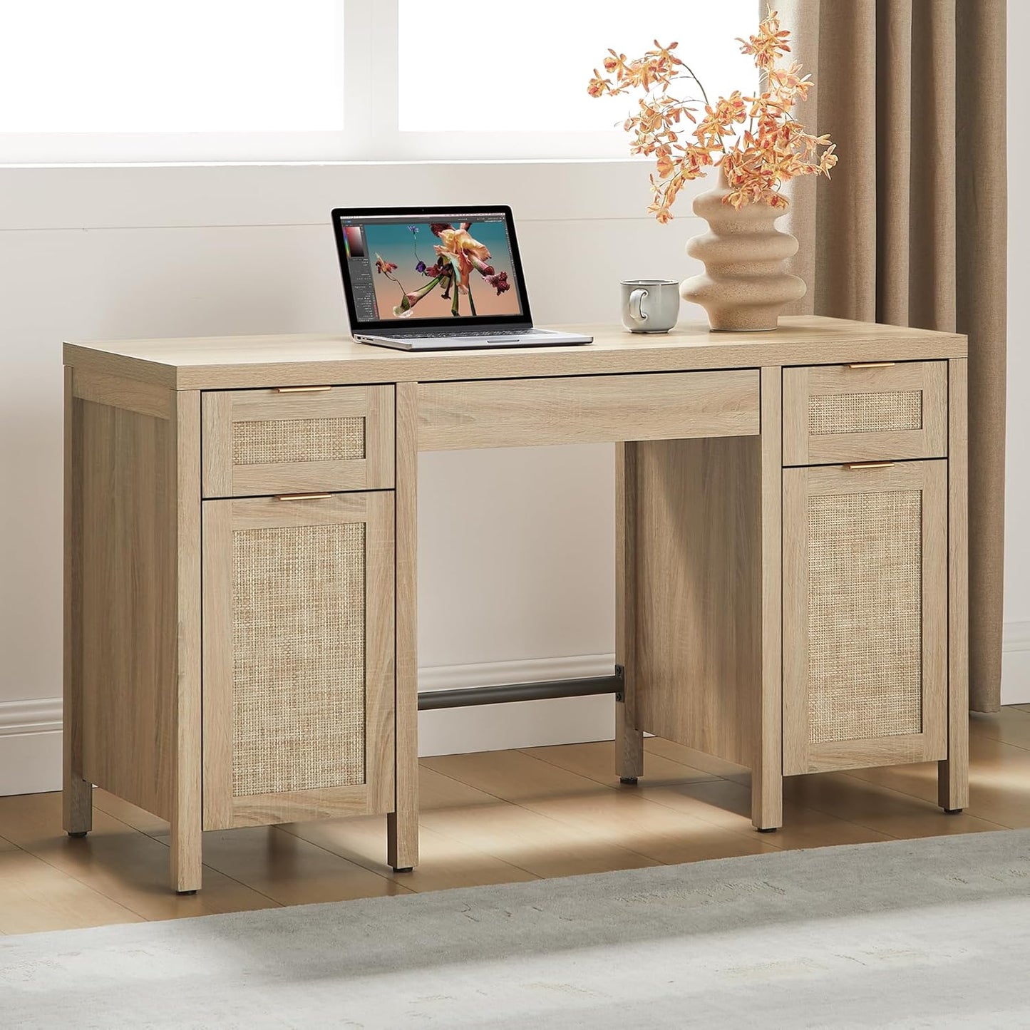 Savanna Office Table with Drawers