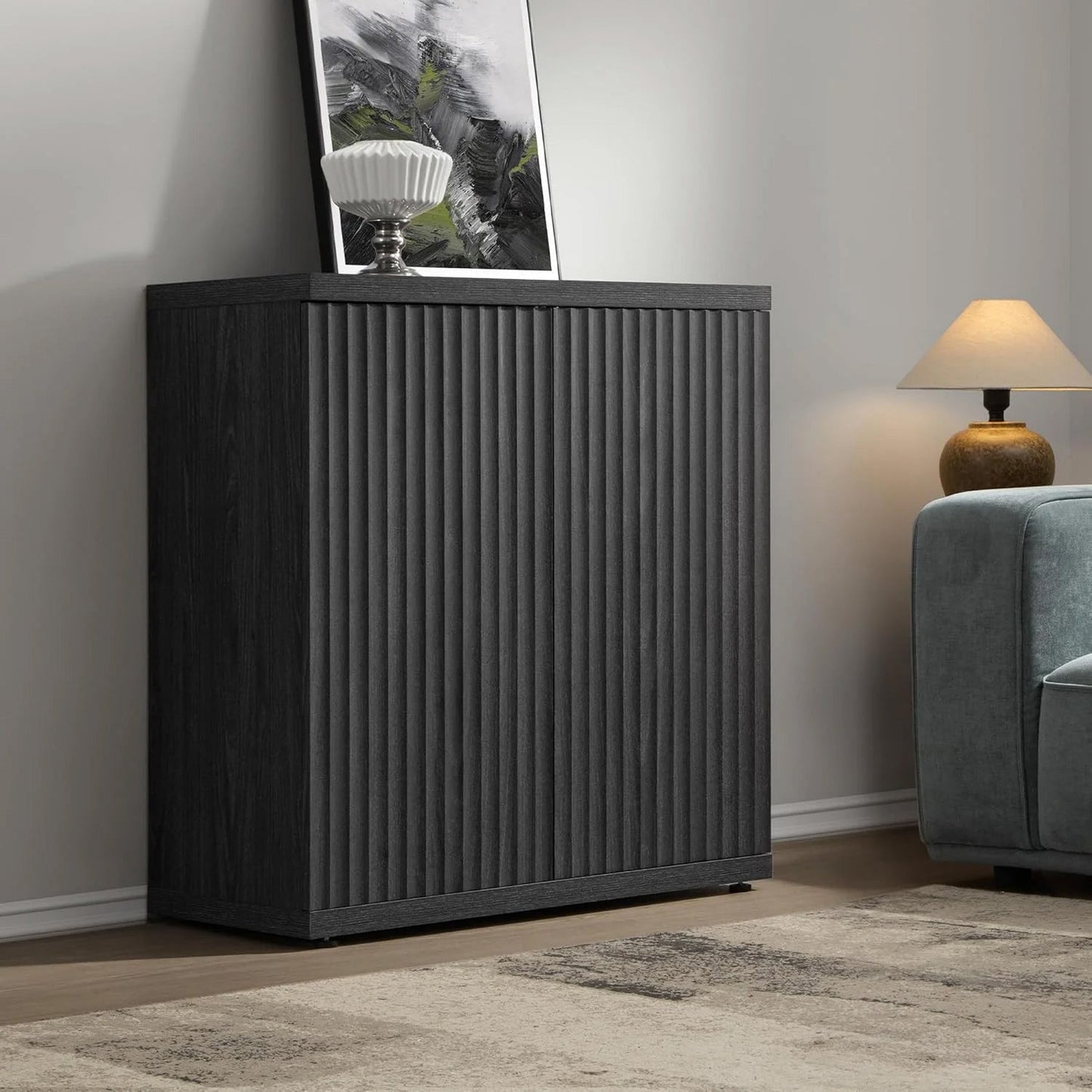Stria Black Buffet Cabinet