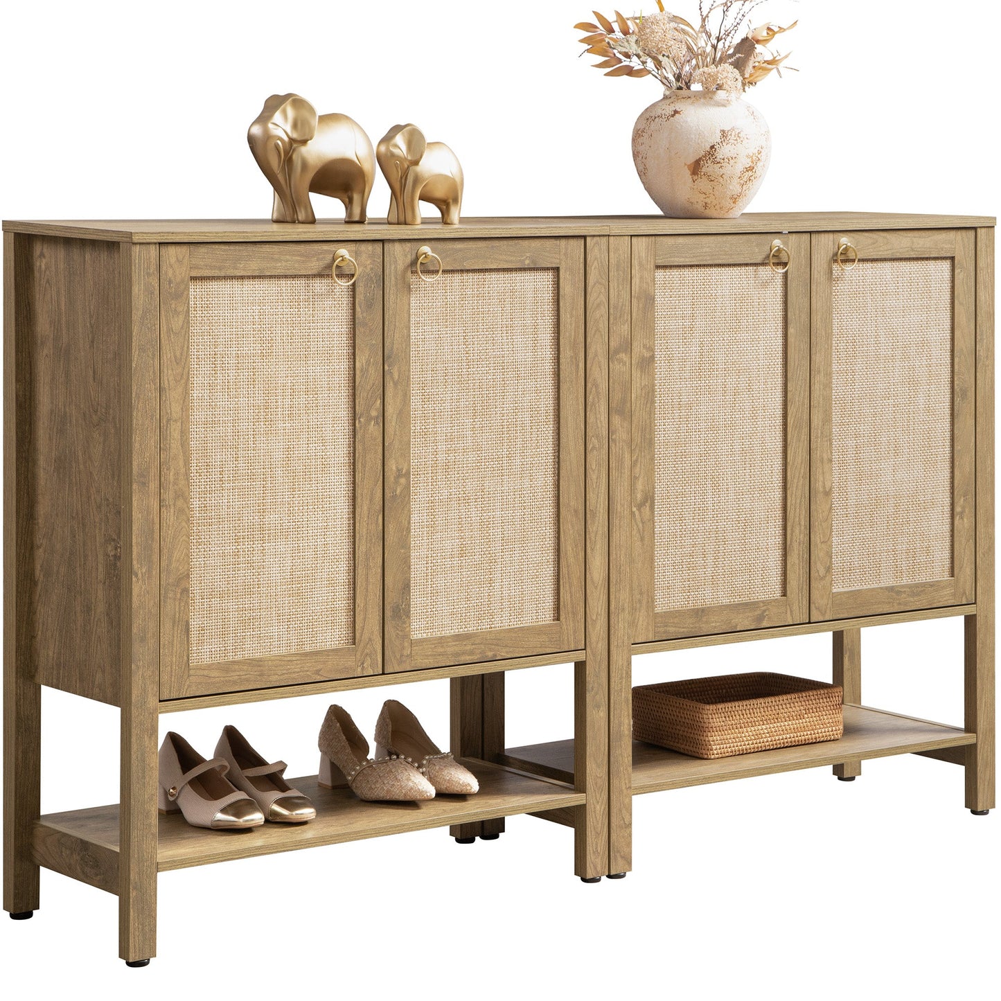 Terra Black Shoe Cabinet, 2 Doors
