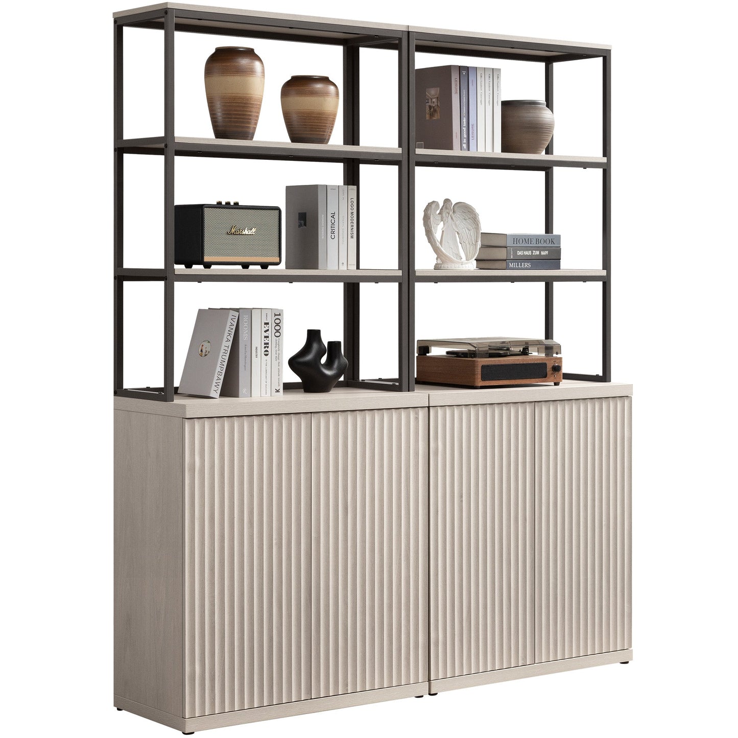 Stria Bookshelf with Storage