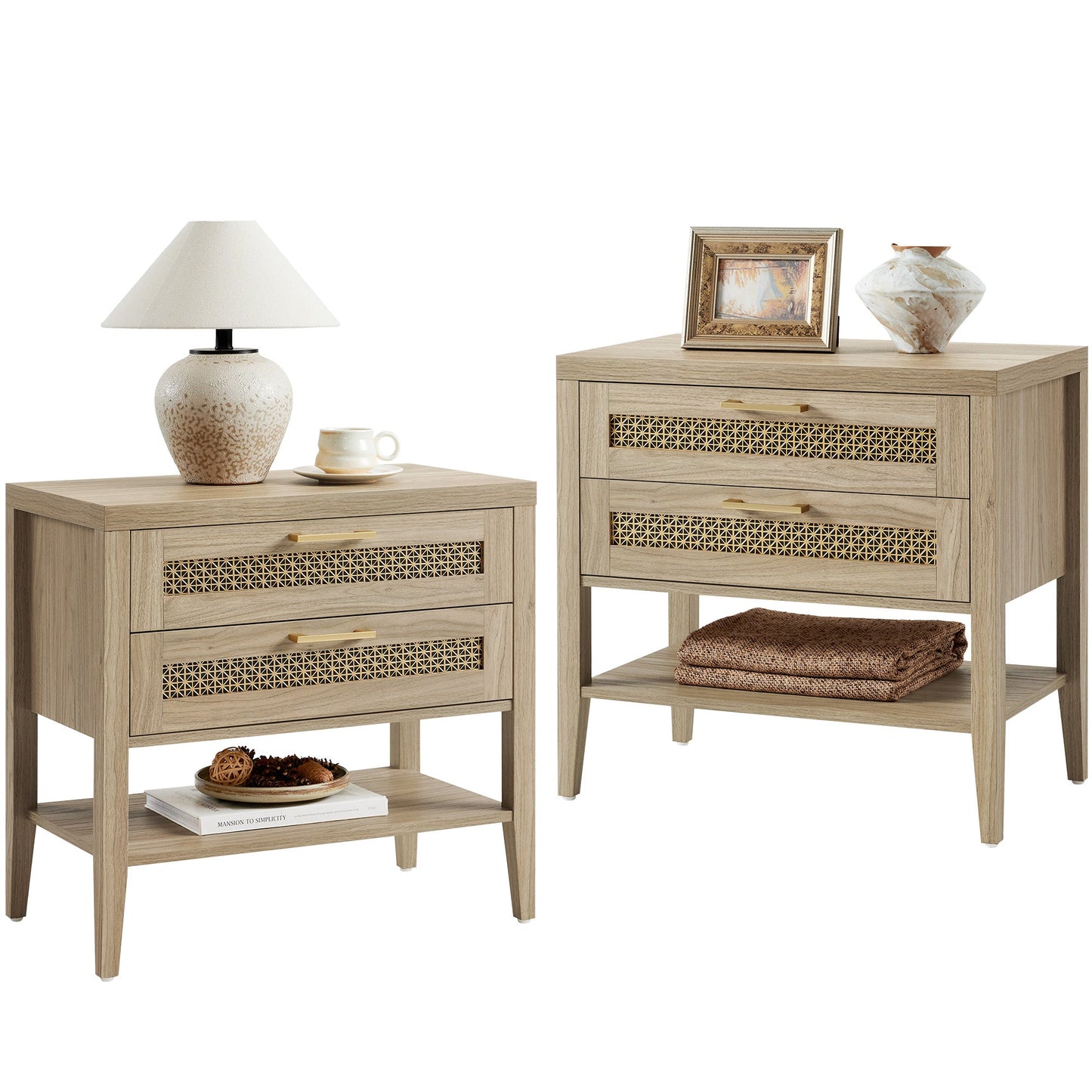 Andy Nightstand Set With 2 Doors
