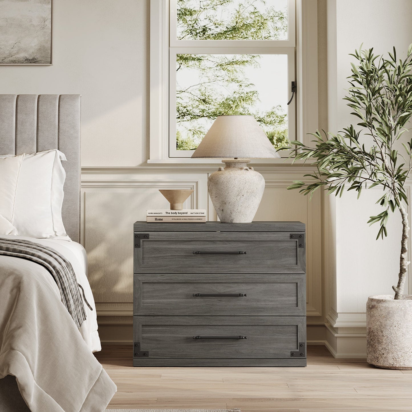 Willow 3-Drawers Nightstands Set