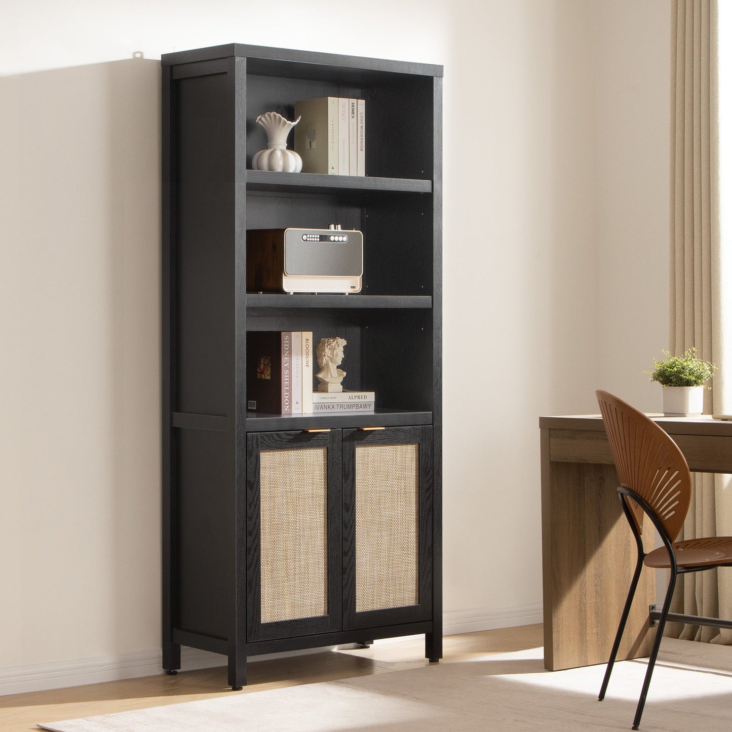Savanna 70.9'' Tall Black Bookcase