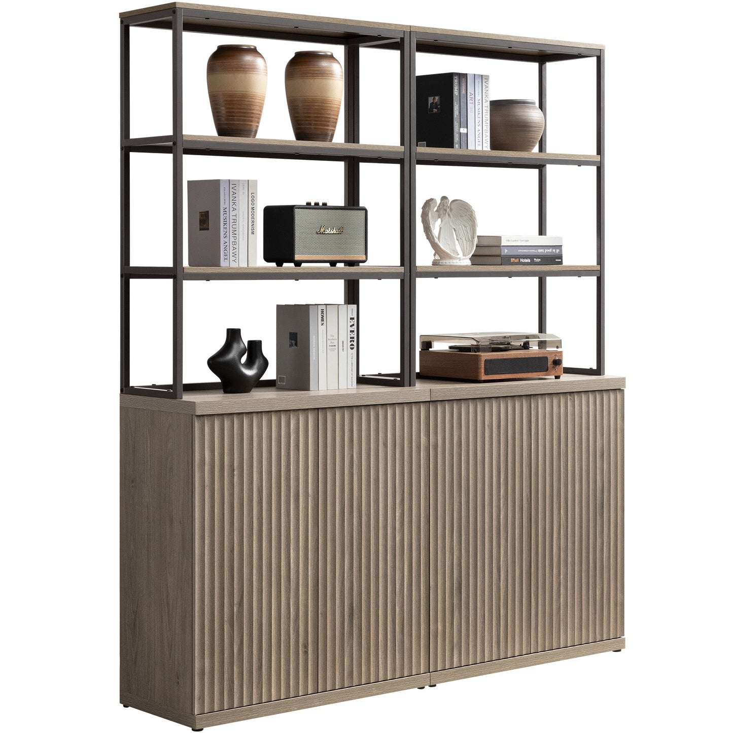 Stria Bookshelf with Storage