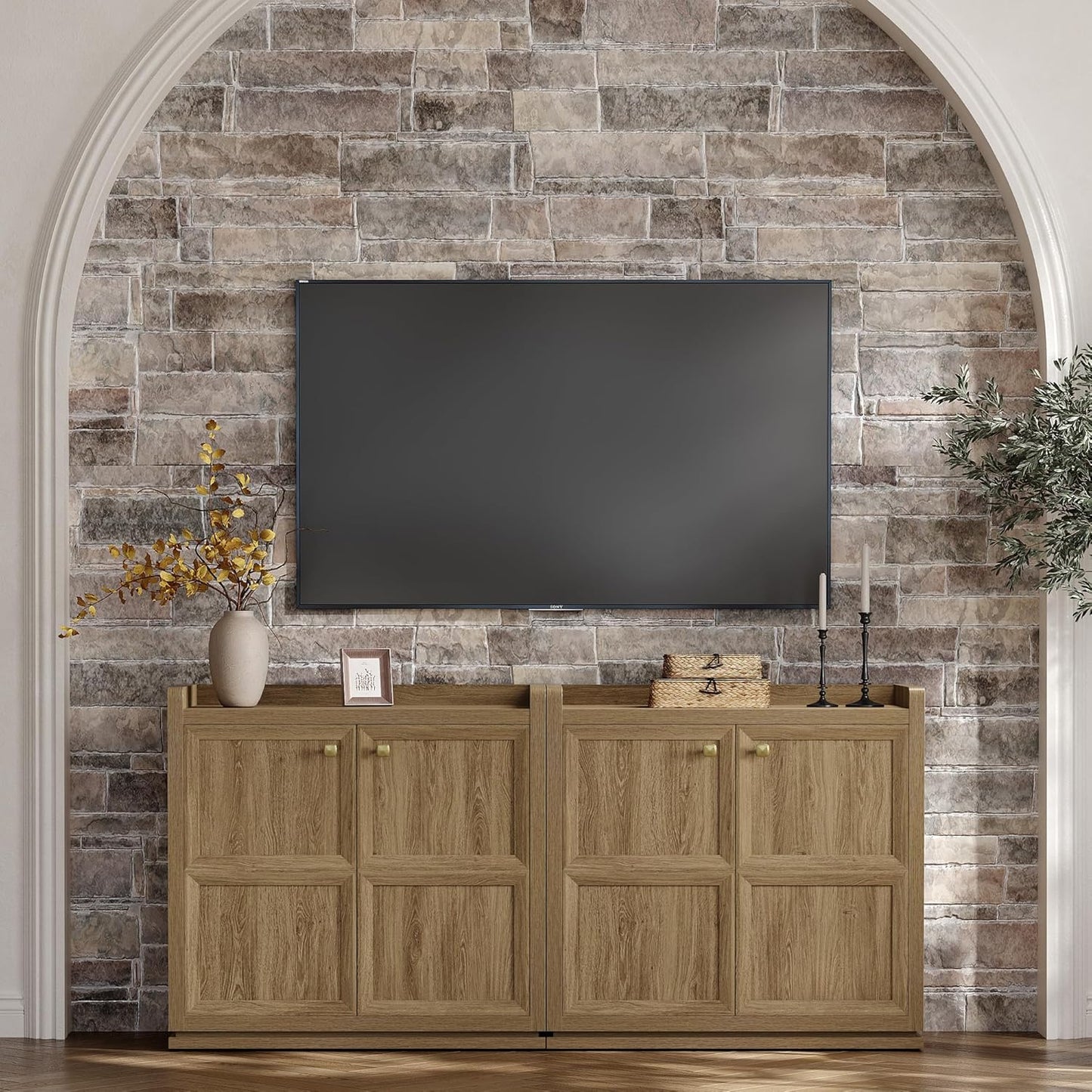 Helio White Sideboards with Doors