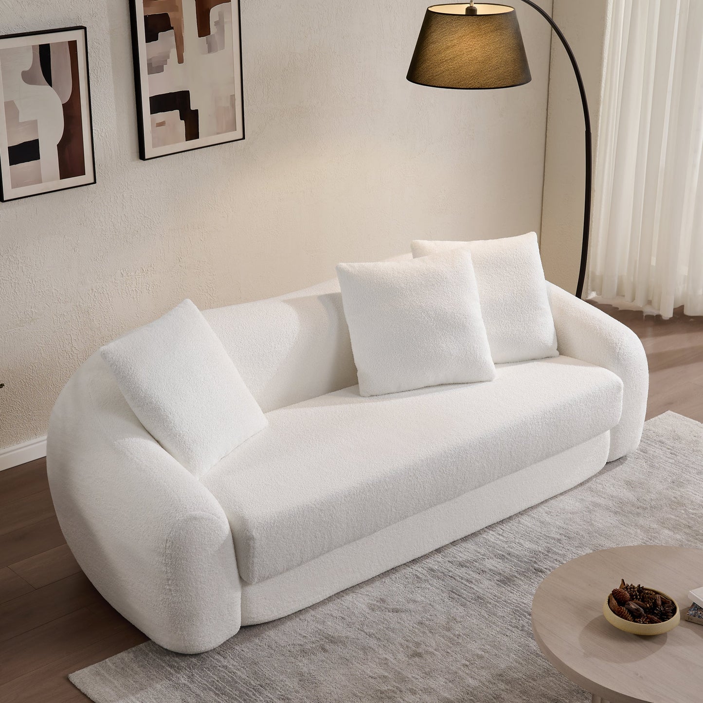 Nimbus 3 Seater Sofa Couch, Dark Grey