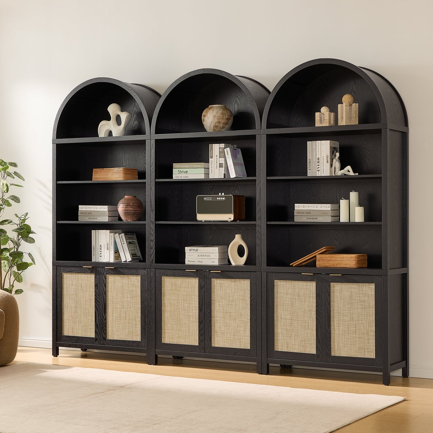 Savanna Arched Bookcase, 84.2Inch Height
