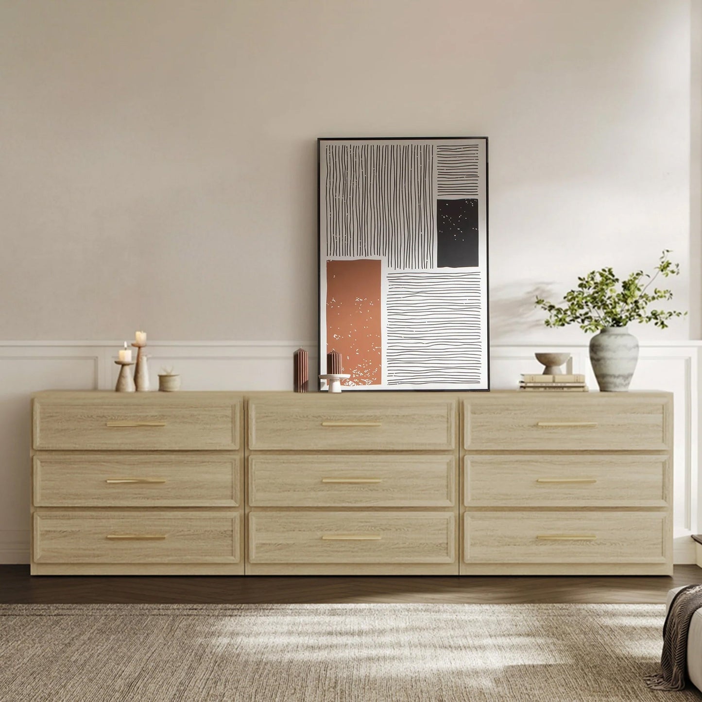 Crescent Modular Dresser and Nightstands Set