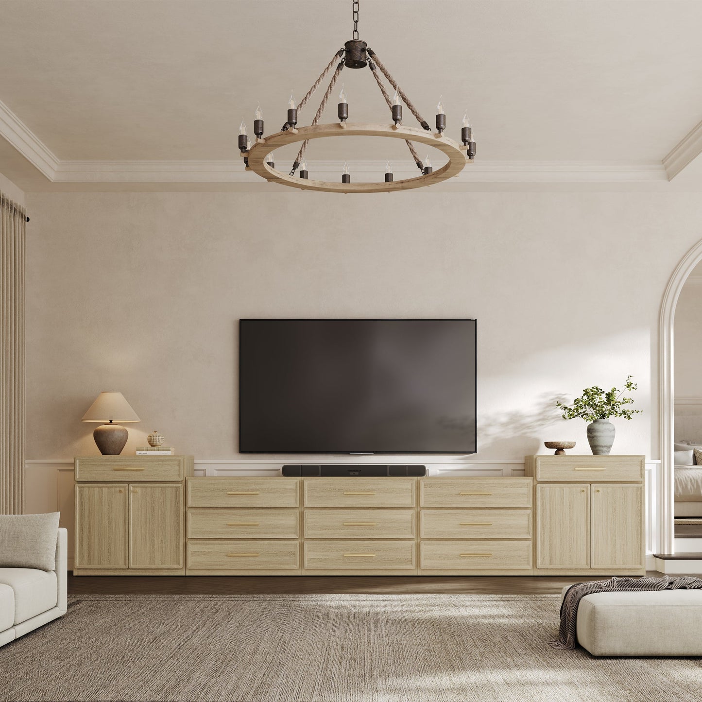 Crescent Dresser and Nightstands Set
