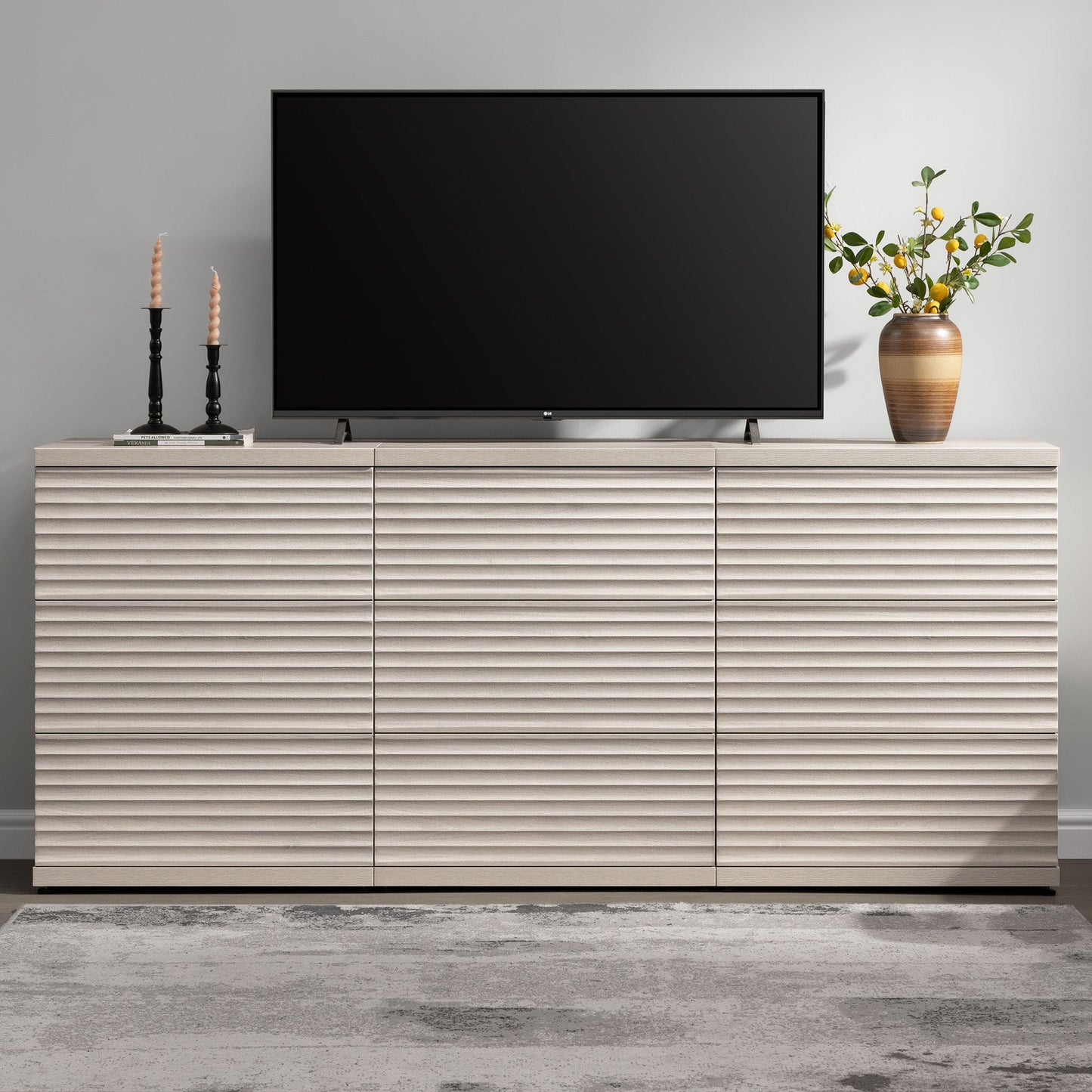 Stria Dresser and Night Tables Set