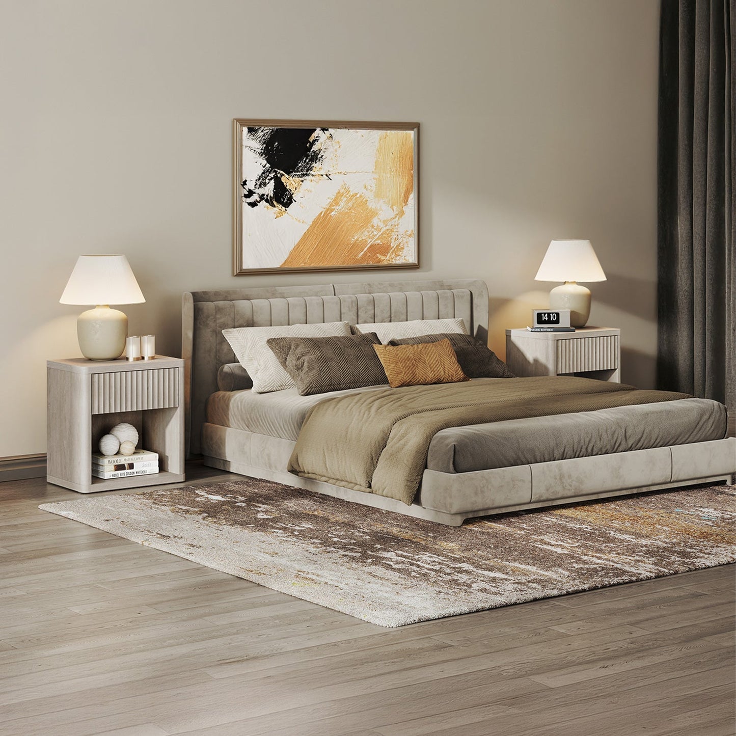 Stria Dresser and Night Tables Set