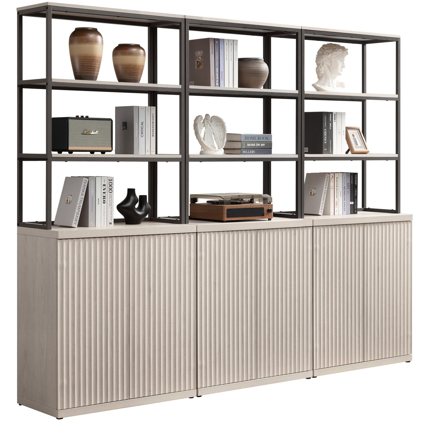 Stria Bookshelf with Storage