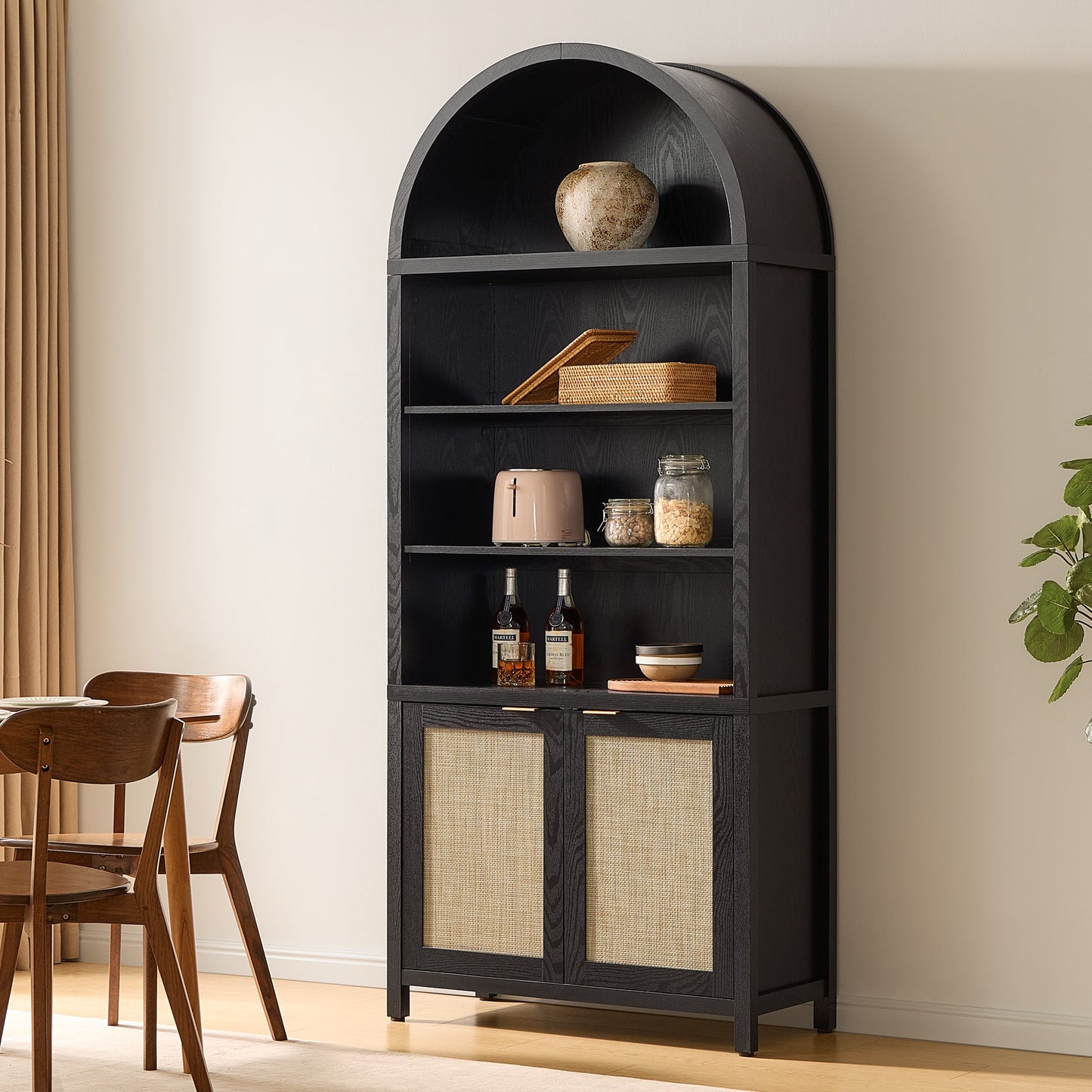Savanna Arched Bookcase with Storage