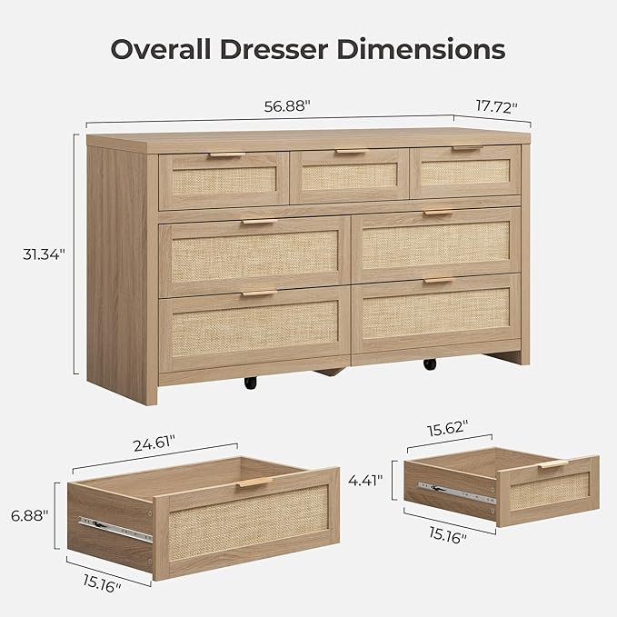 Savanna Nightstand with Charger and Dresser Set