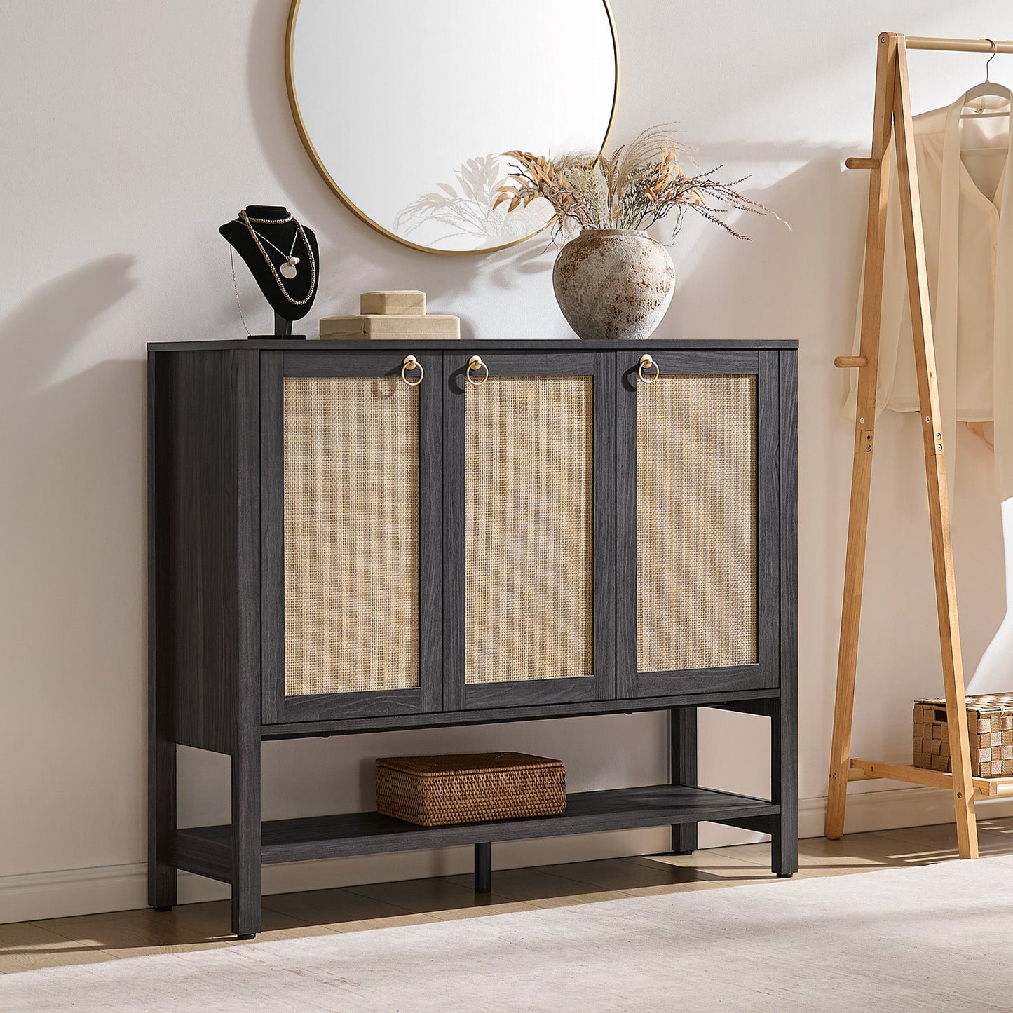 Terra Rattan Shoe Cabinet with Storage