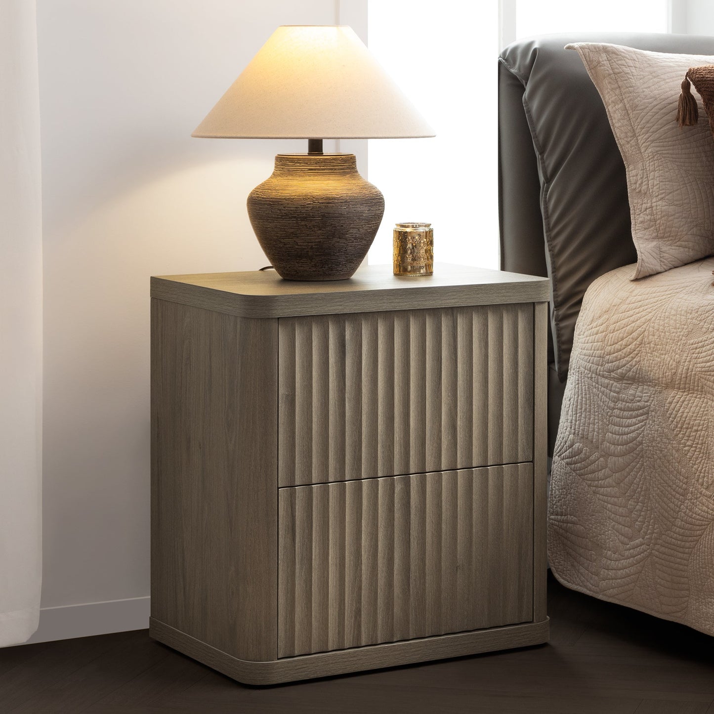 Cas Nightstand with 2 Drawers