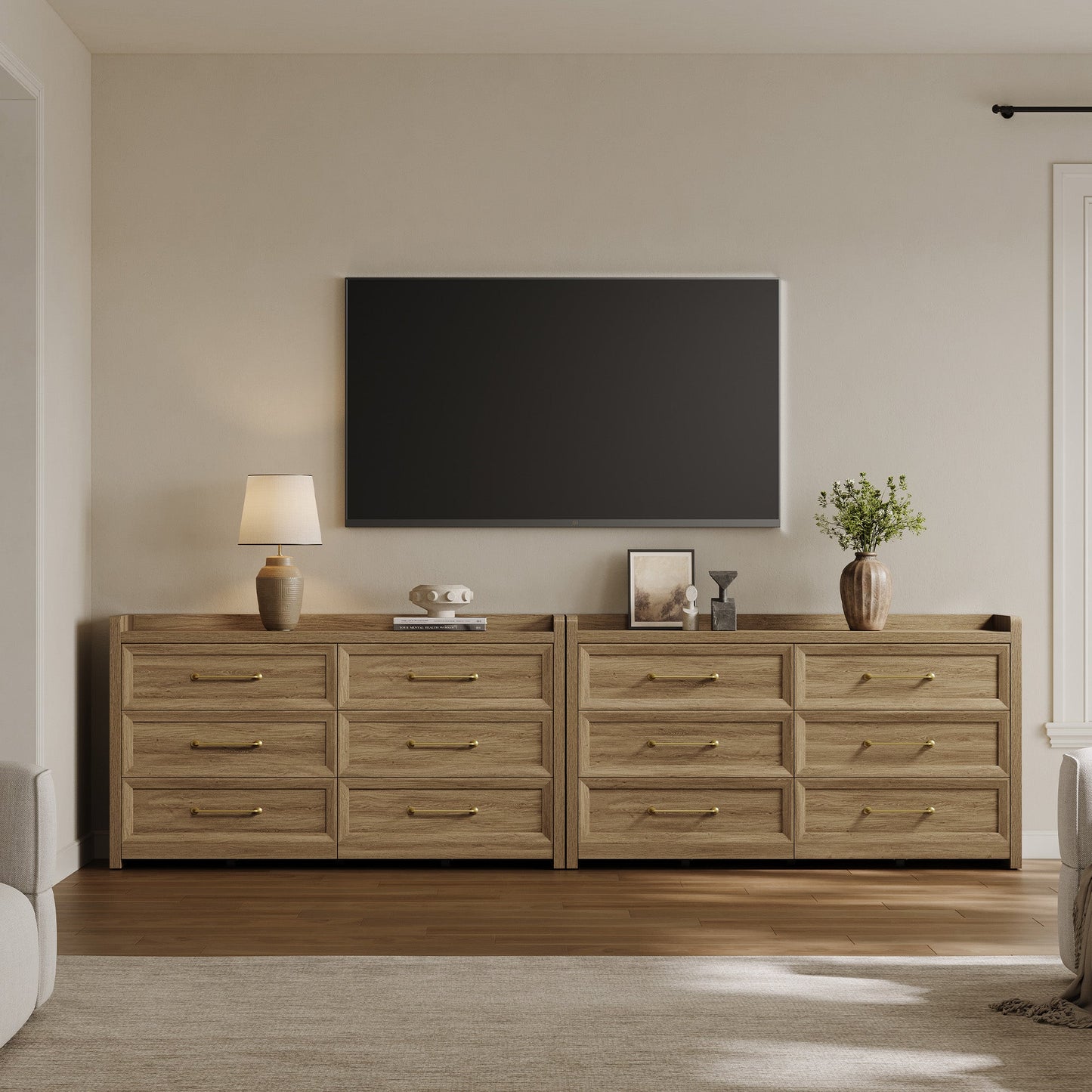 Helio White 6 Drawers Dresser