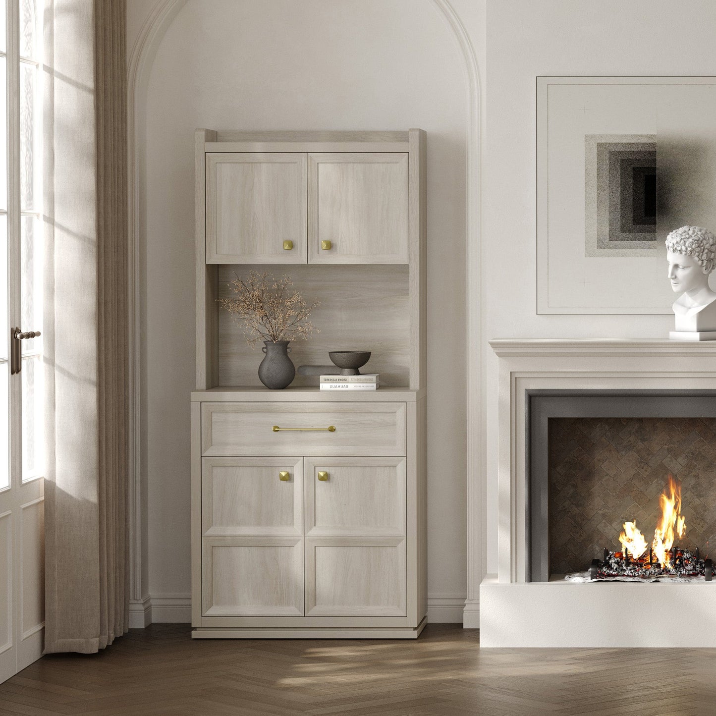 Helio White Pantry Cabinet