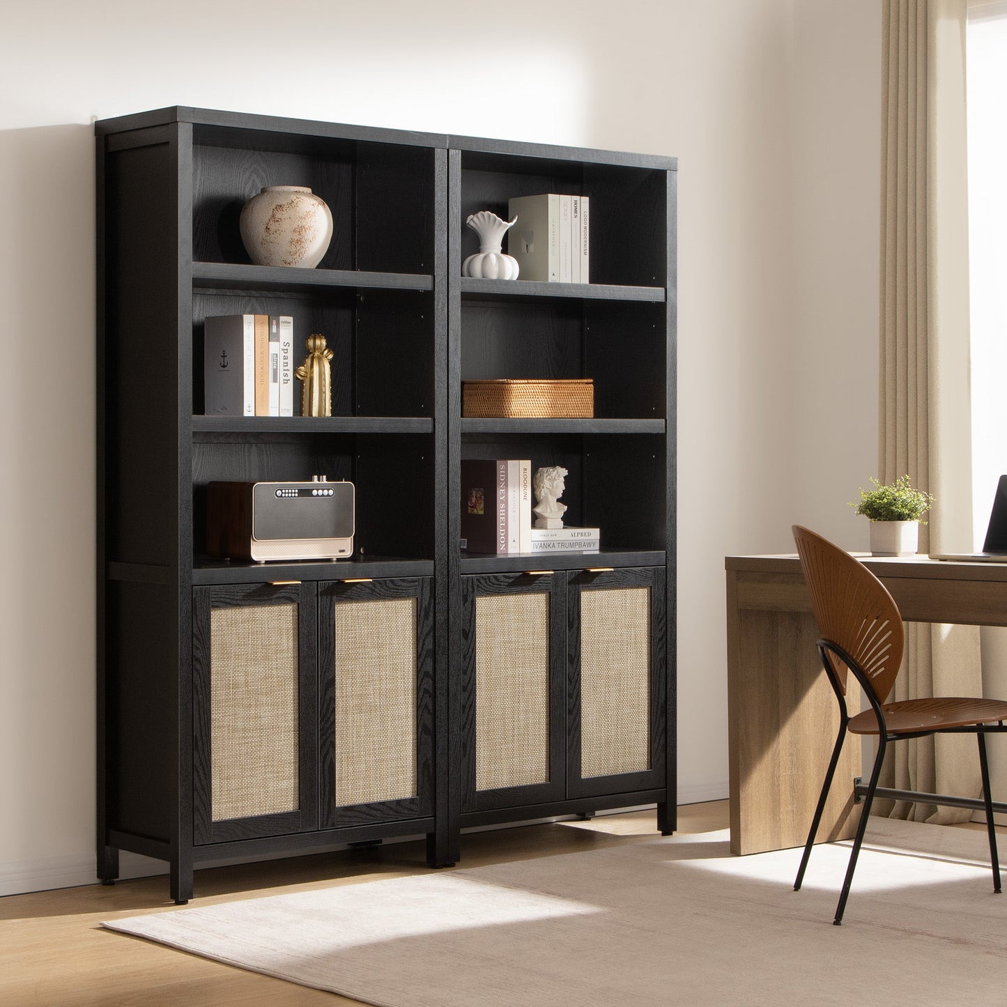 Savanna 70.9'' Tall Black Bookcase