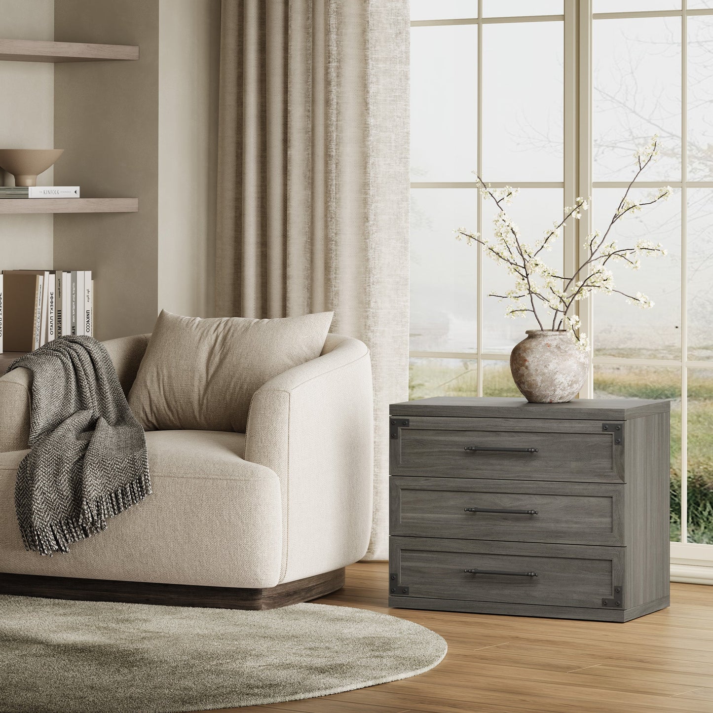 Willow 3-Drawers Nightstands Set