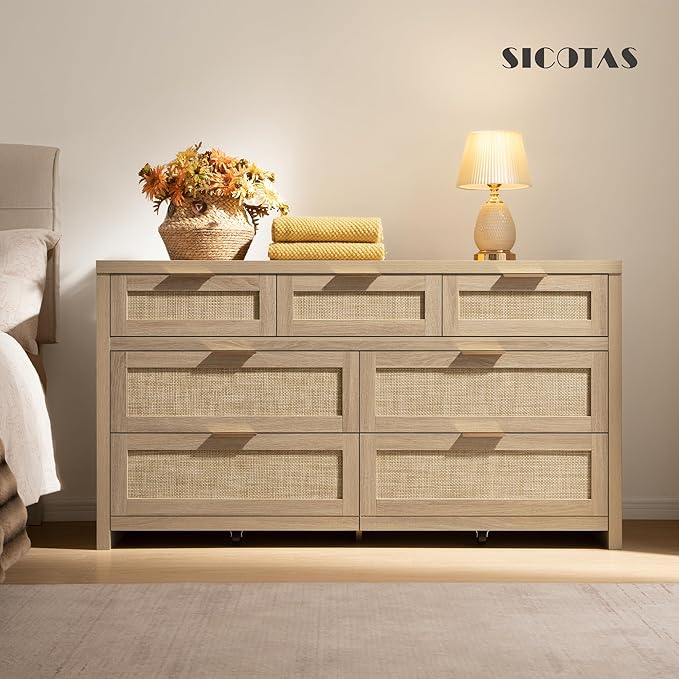 Savanna Nightstand with Charger and Dresser Set