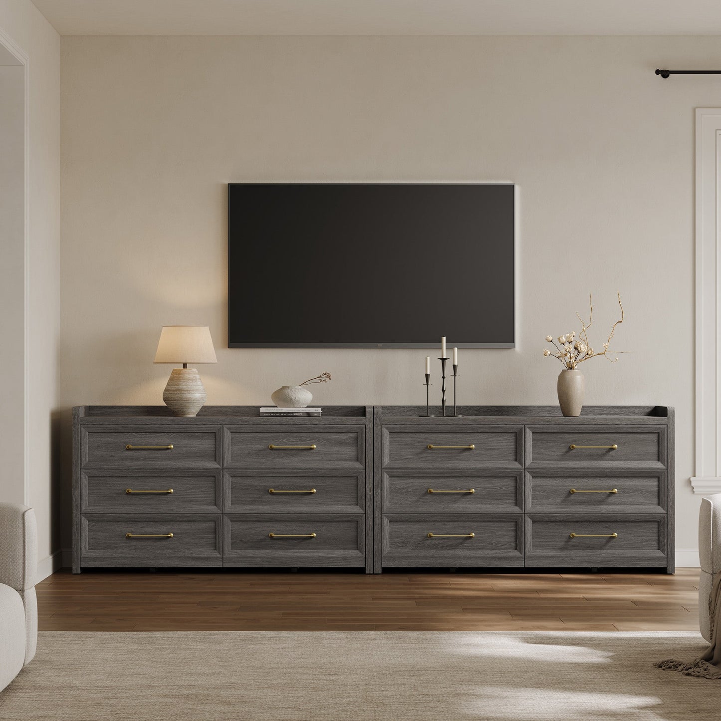 Helio White 6 Drawers Dresser