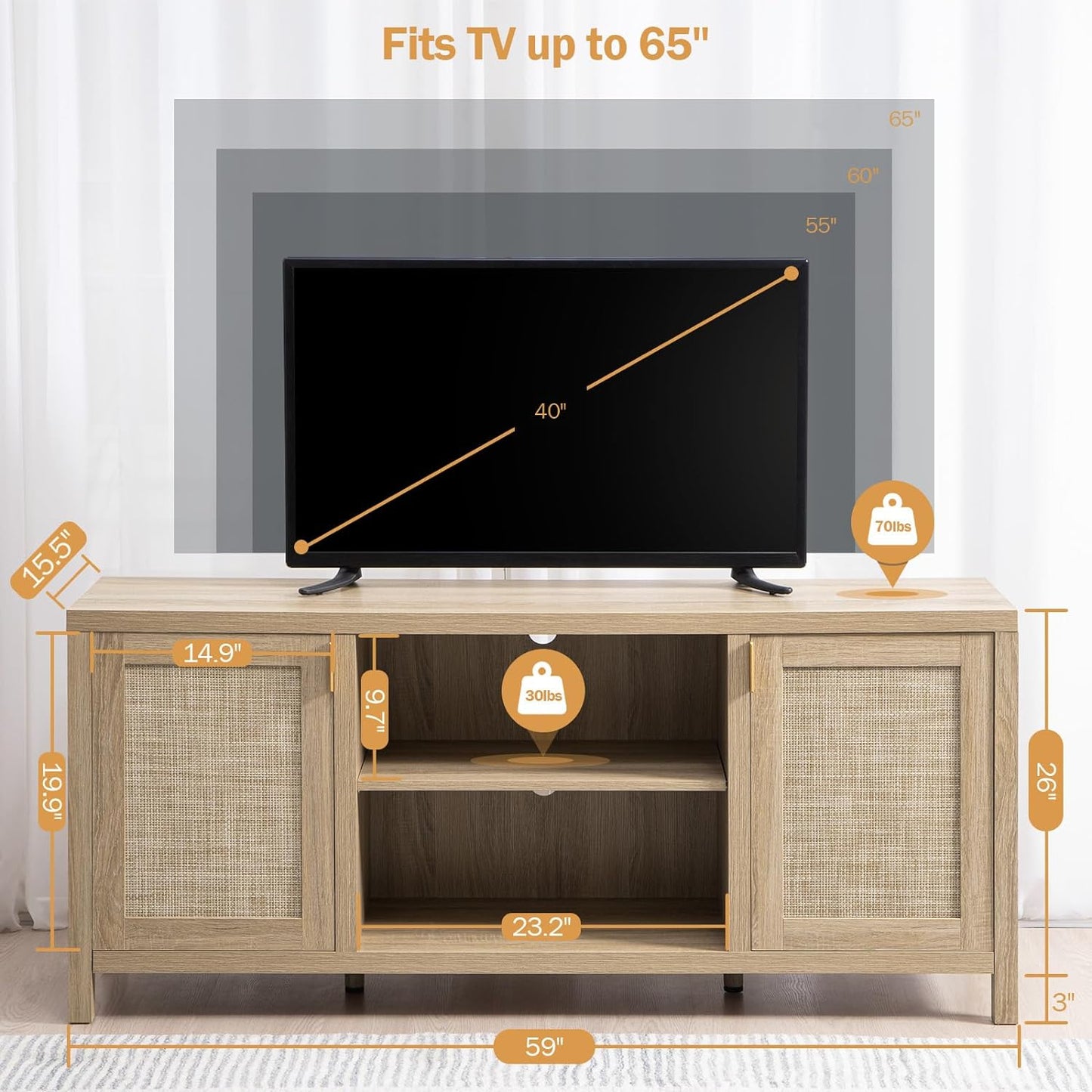 Savanna TV Stand for Entryway