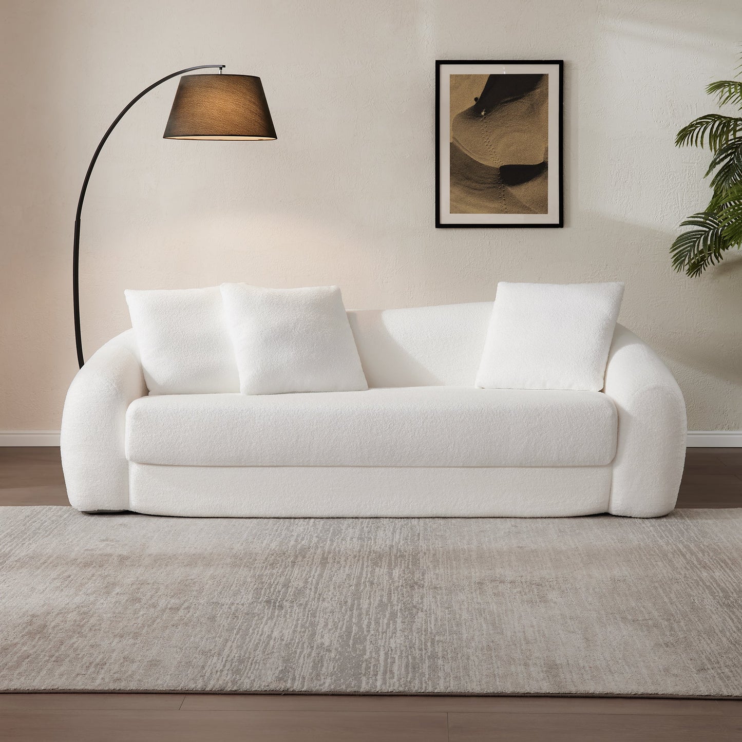 Nimbus 3 Seater Sofa Couch, Dark Grey