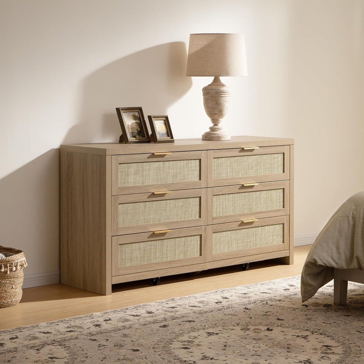 Savanna Nightstand and 6-Drawers Dresser Set