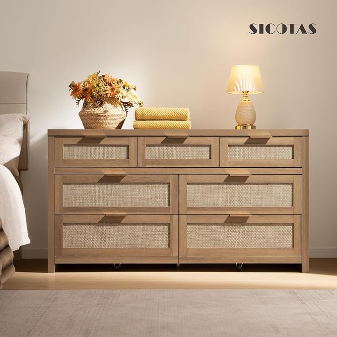 Savanna Nightstand with Charger and Dresser Set