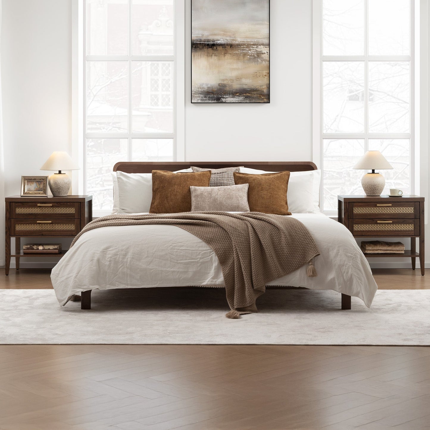 Andy Nightstand Set With 2 Doors