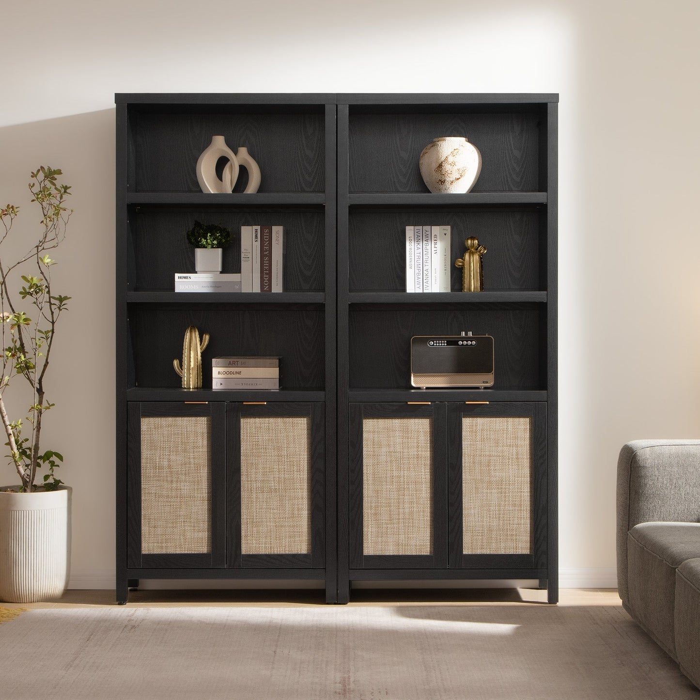 Savanna 70.9'' Tall Black Bookcase