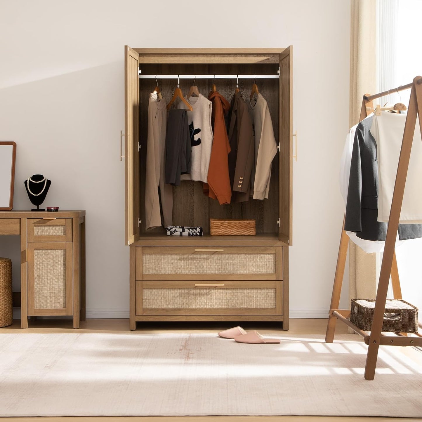Savanna Wardrobes Closet and Dresser Set