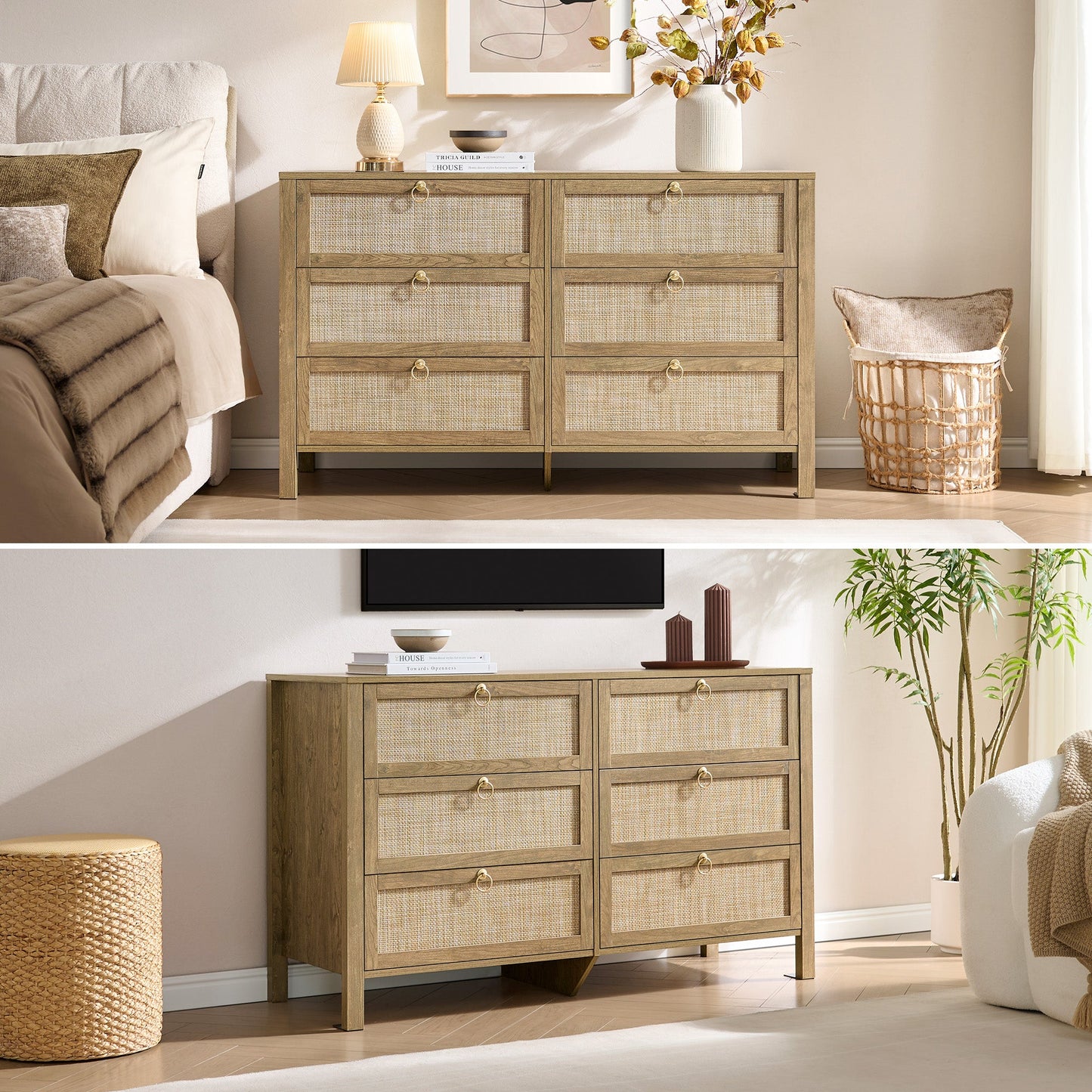 Terra 6 Drawers Dresser and Nightstands Set