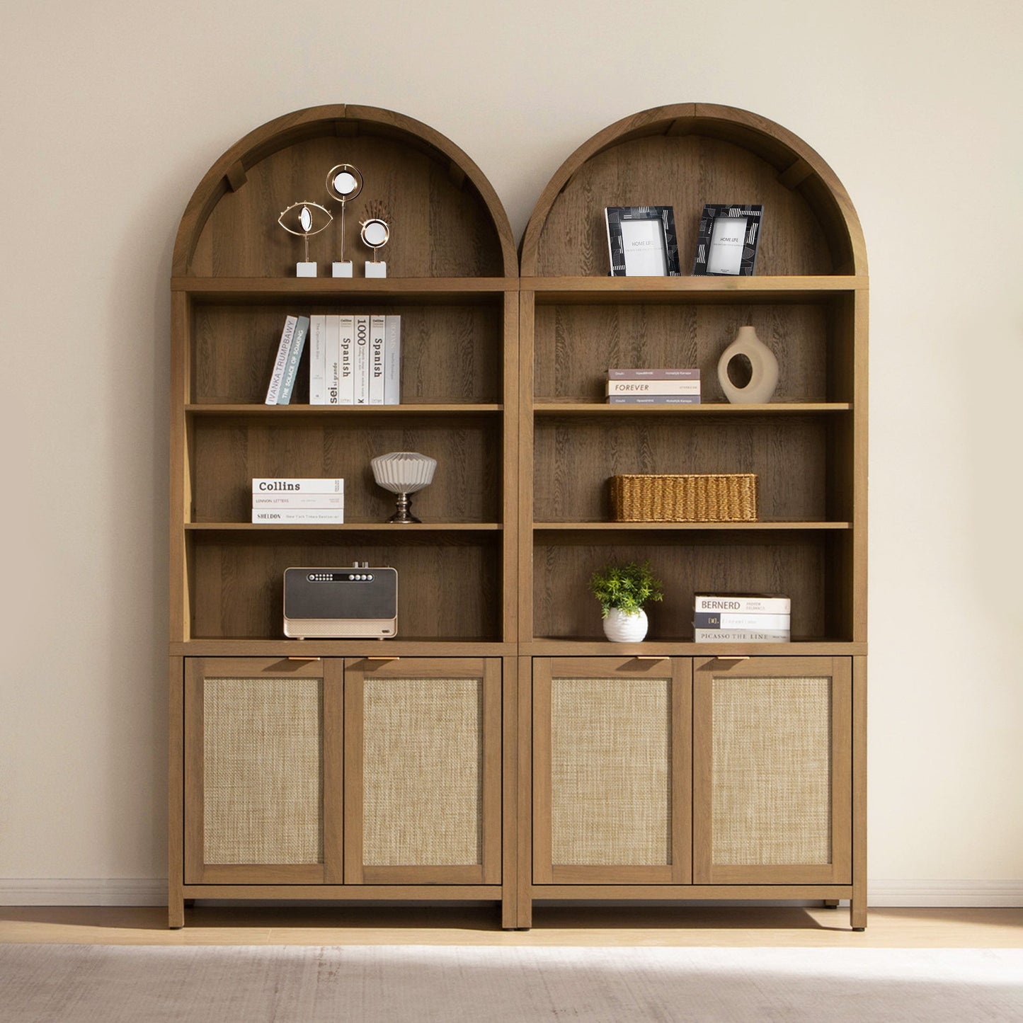 Savanna Arched Bookcase, 84.2Inch Height