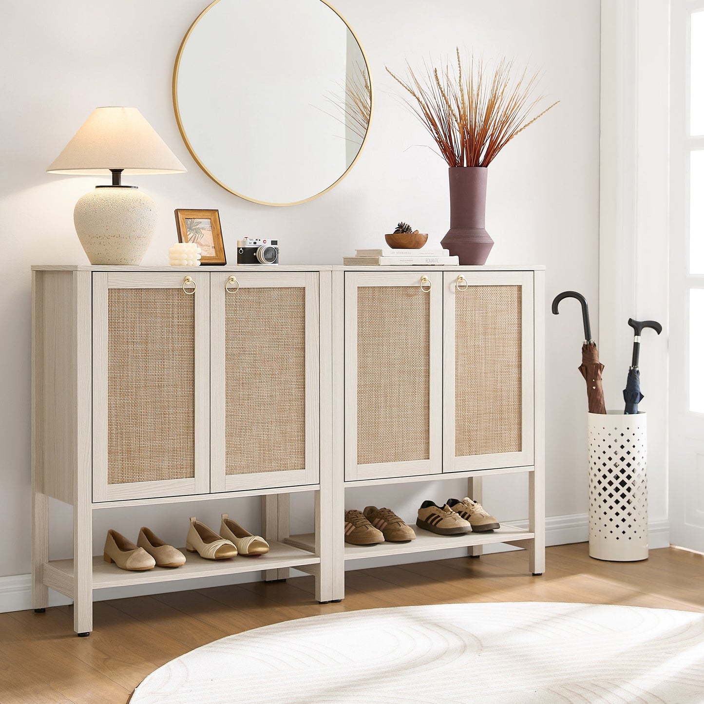 Terra Black Shoe Cabinet, 2 Doors