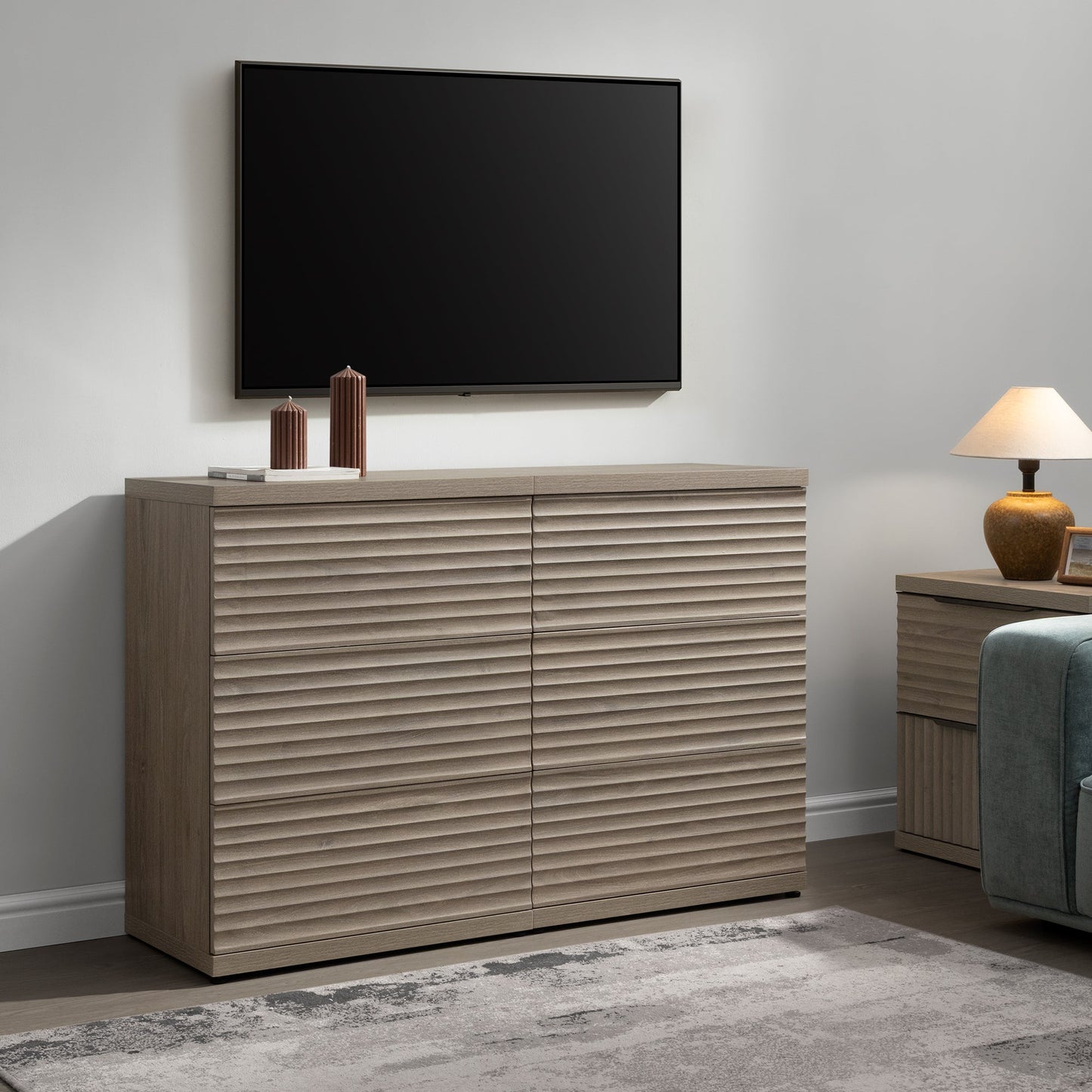 Stria Sideboard with 3 Drawers