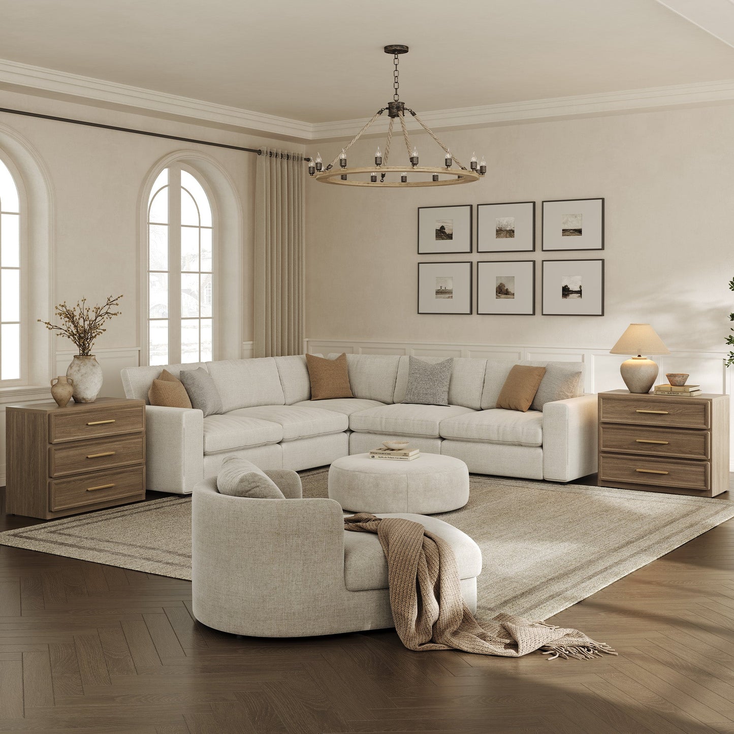 Crescent Modular 9 Drawers Dresser for Living Room